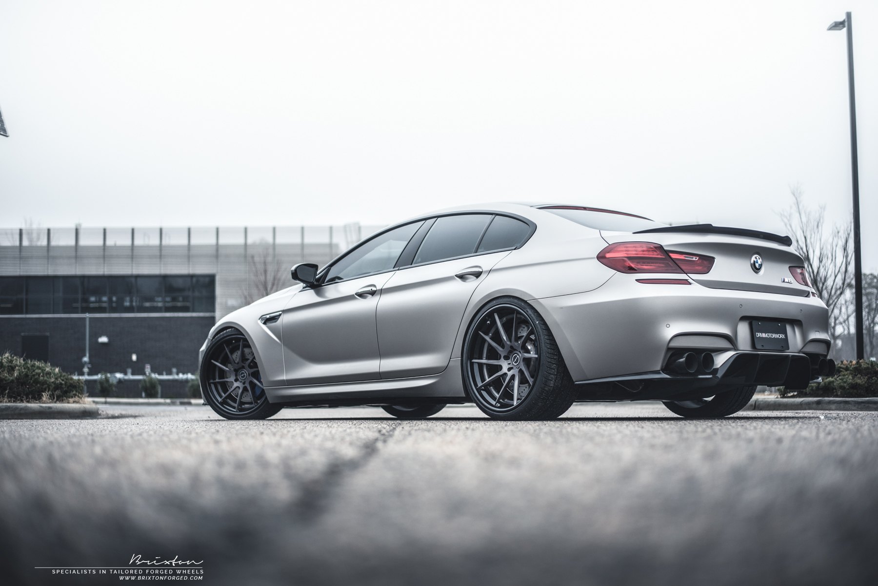 Gray BMW 6-Series with Rear Lip Spoiler - Photo by Brixton Forged Wheels
