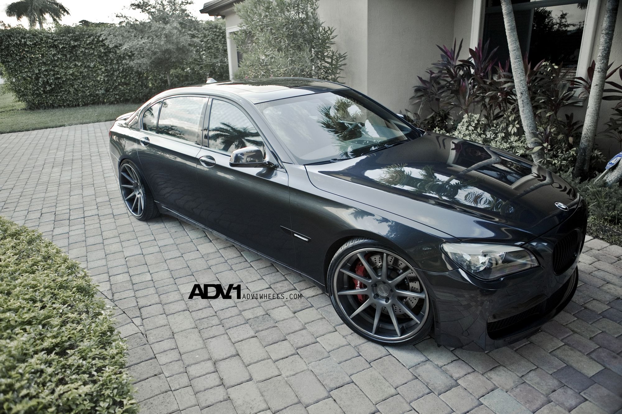 ADV1 Rims with Red Brembo Brakes on BMW 7-Series - Photo by ADV.1