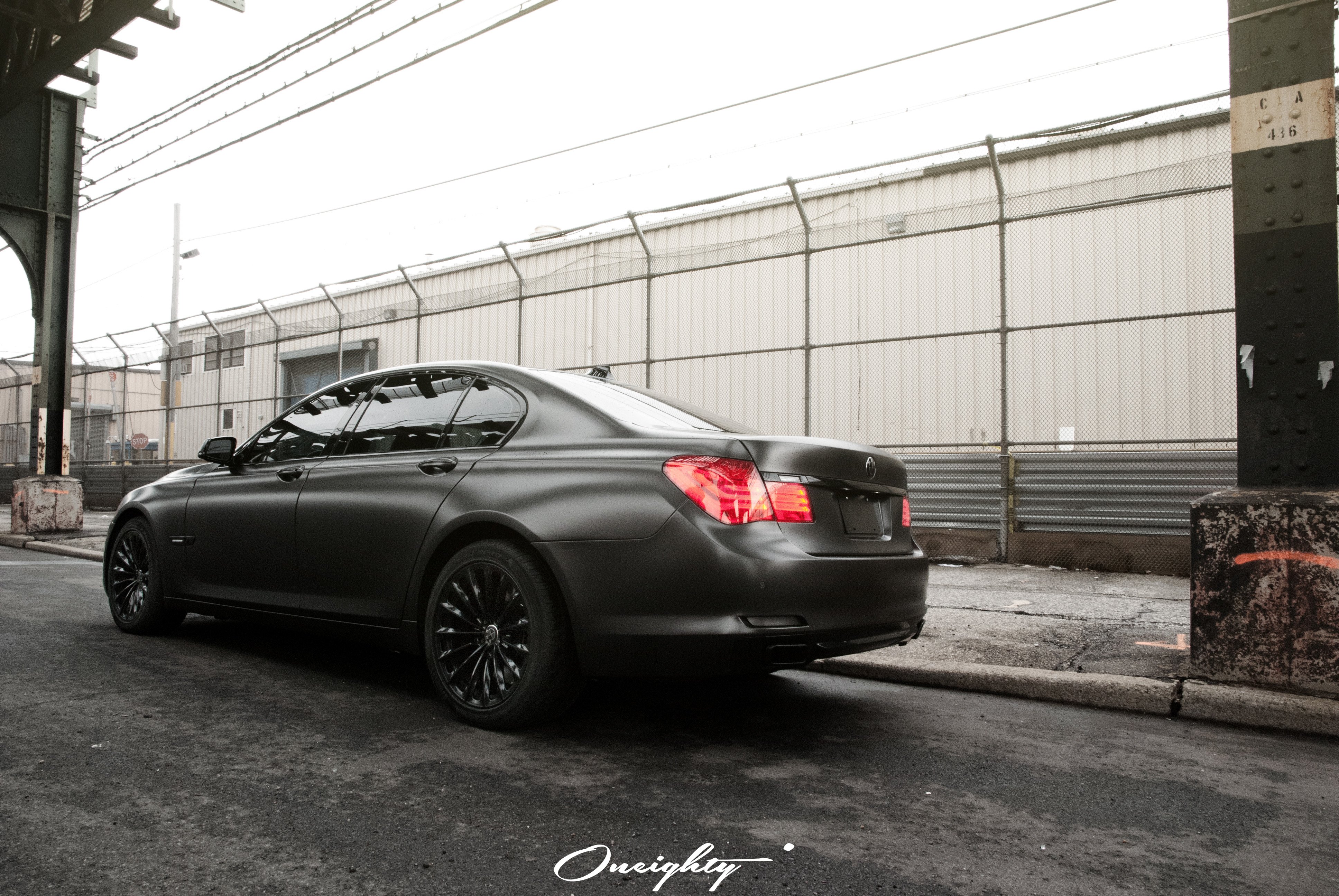 Aftermarket Rear Diffuser on Gray BMW 7-Series - Photo by ONEighty NYC