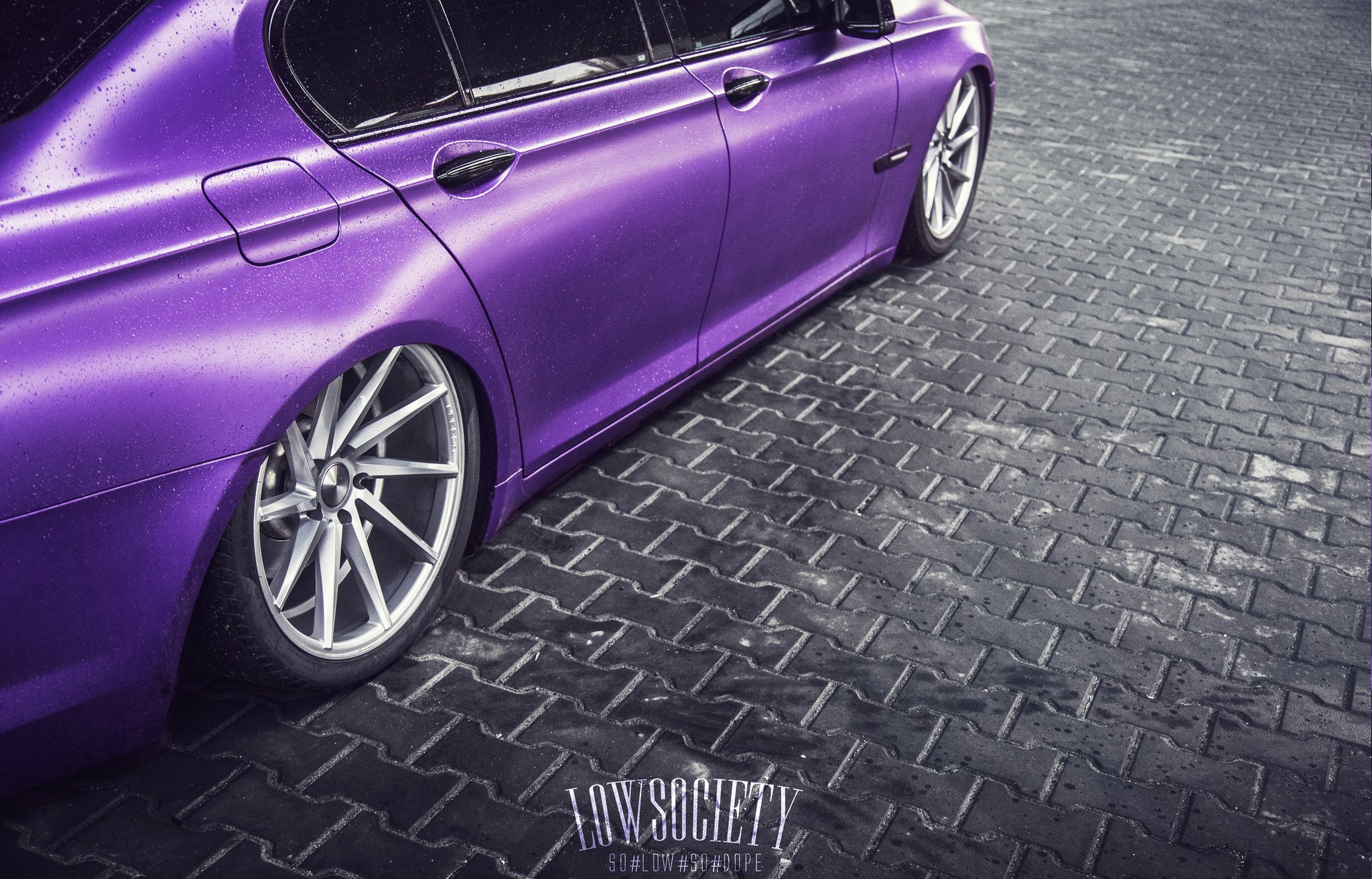 Chrome Rims on Custom Purple BMW 7-Series - Photo by Ciprian Mihai