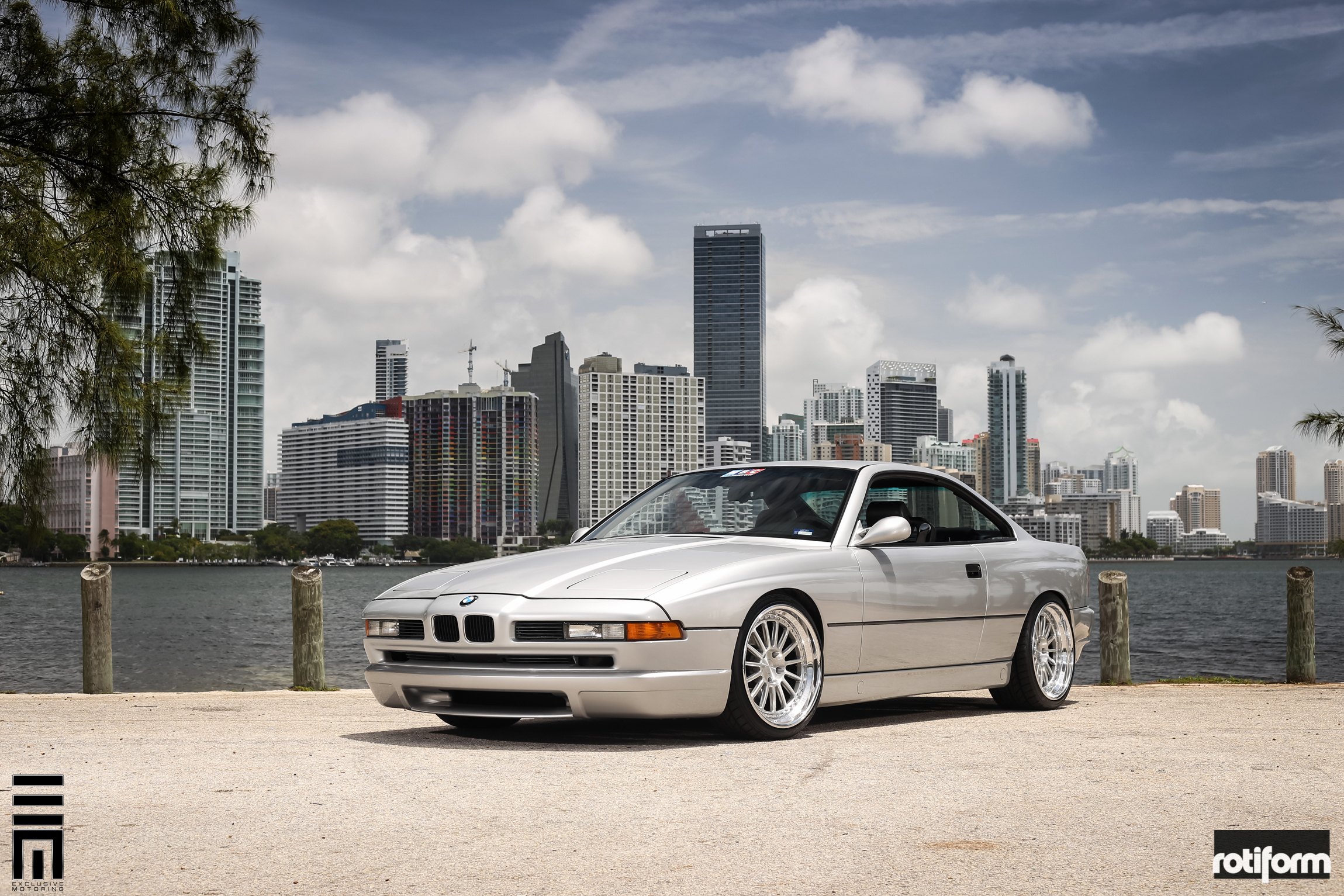 Aftermarket Front Bumper on Silver BMW 8-Series - Photo by Rotiform