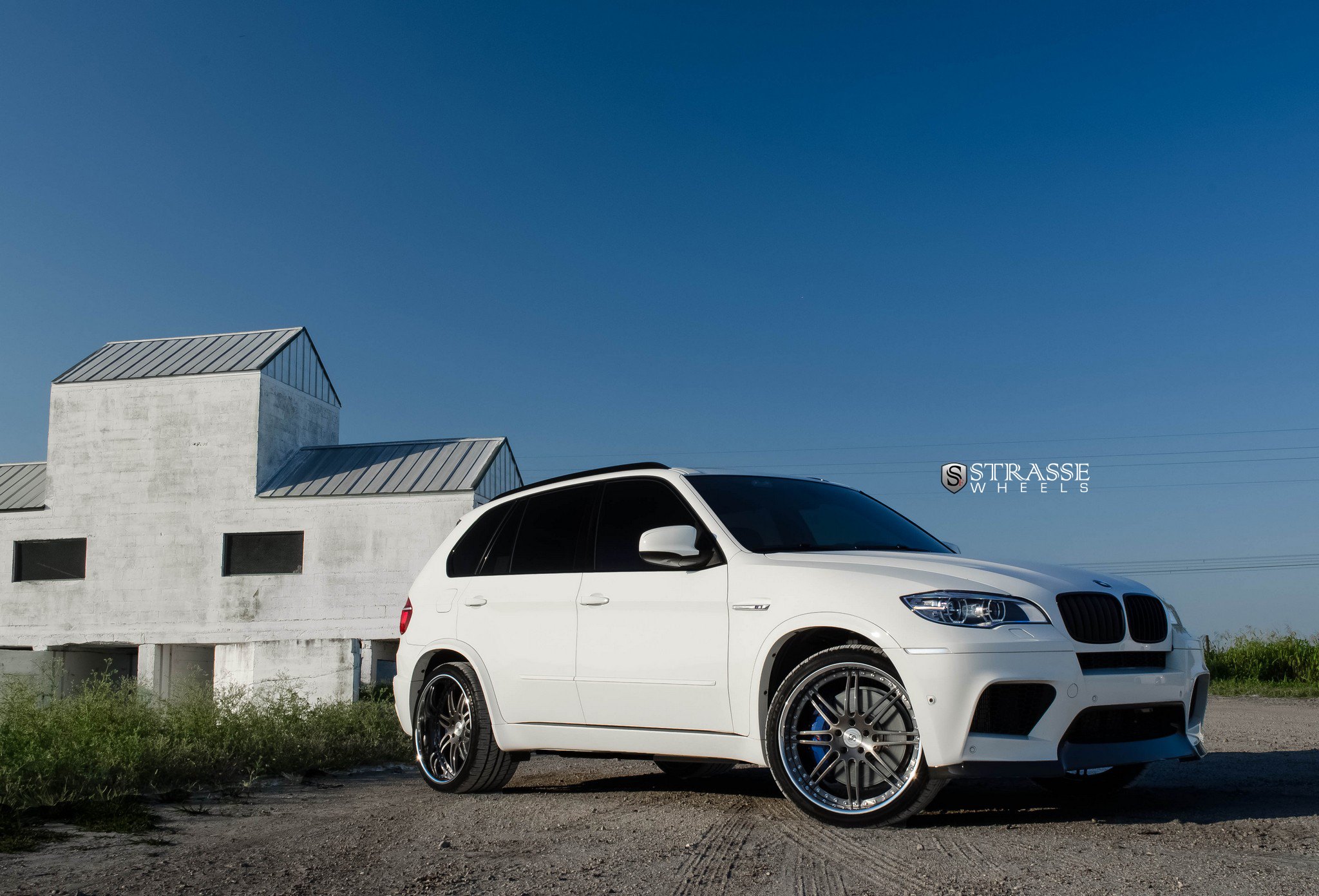 White BMW X5 with Custom Strasse Wheels - Photo by Strasse Forged