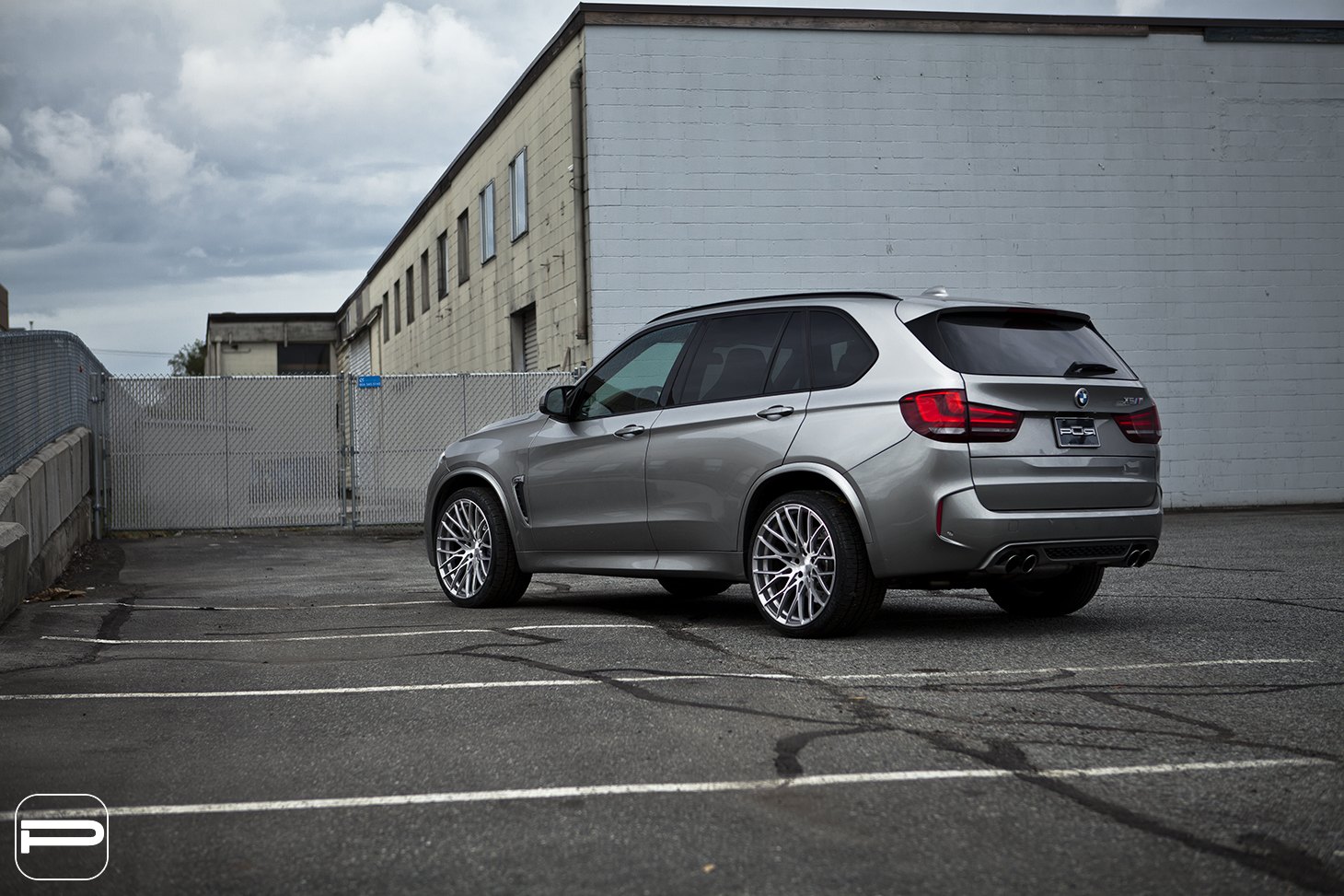 Gray BMW X5 with Roofline Spoiler - Photo by PUR Wheels