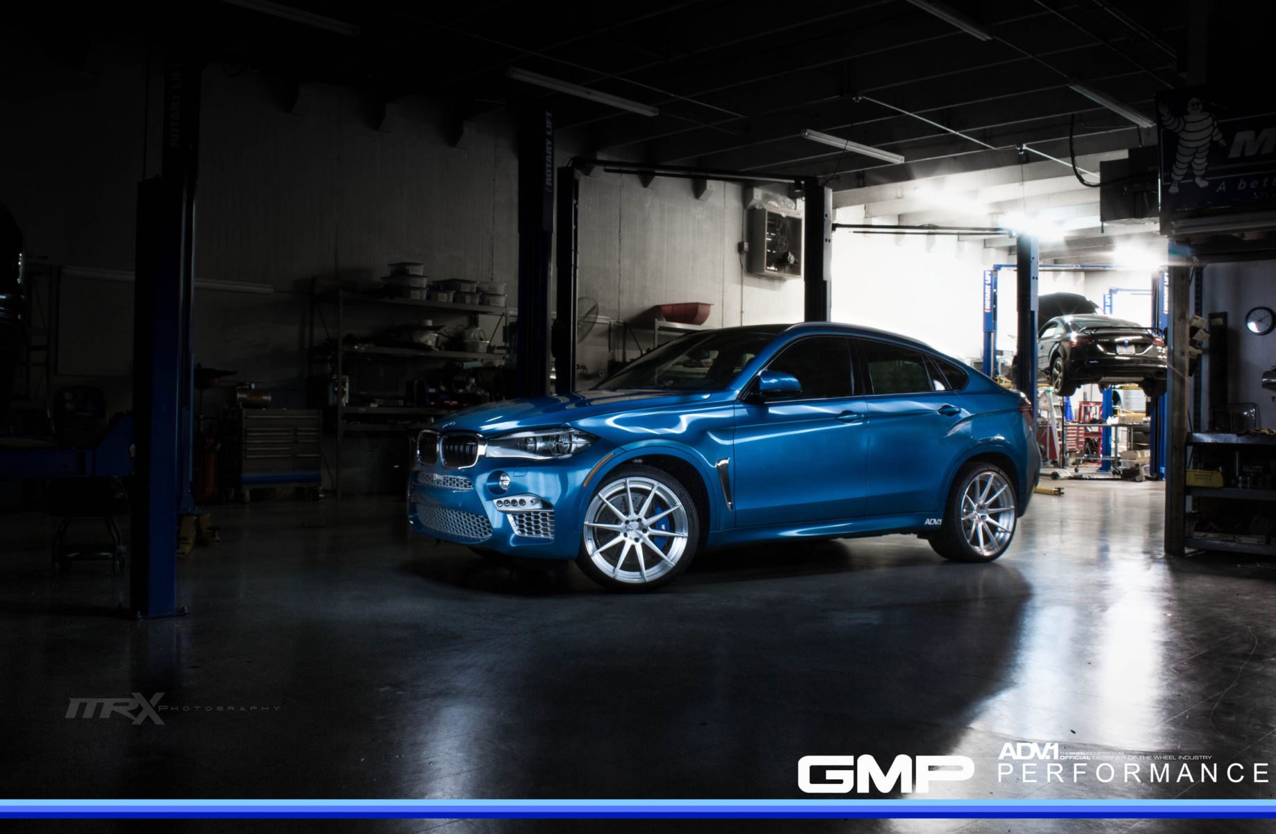 Custom Chrome Grille on Blue BMW X6 - Photo by ADV.1