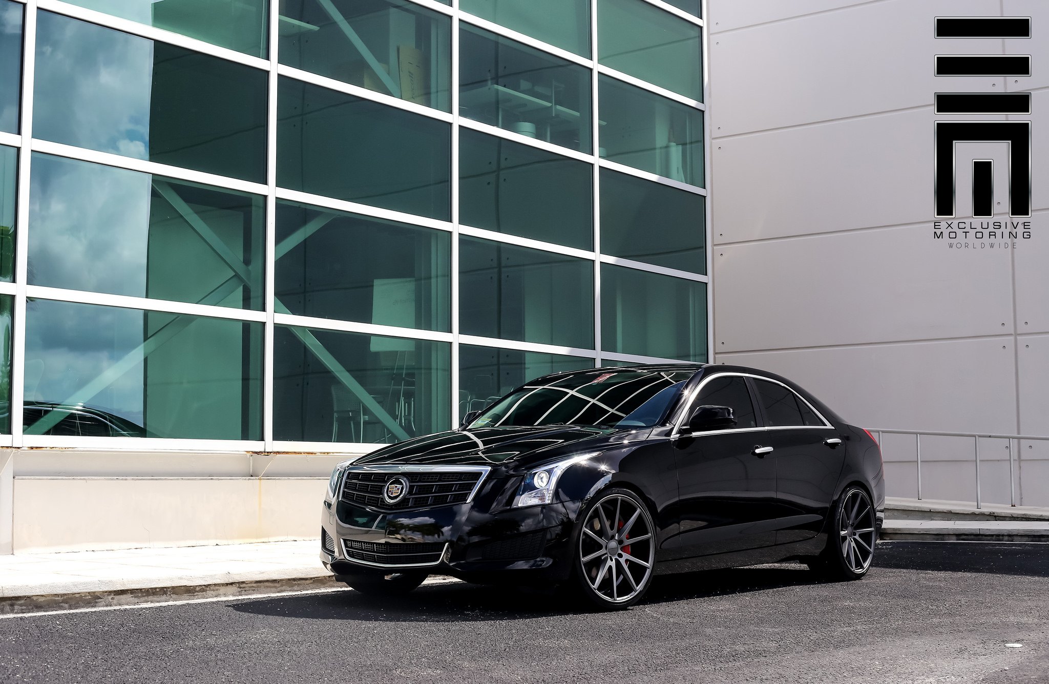Shinning Black Cadillac ATS on Vossen Wheels - Photo by Exclusive Motoring