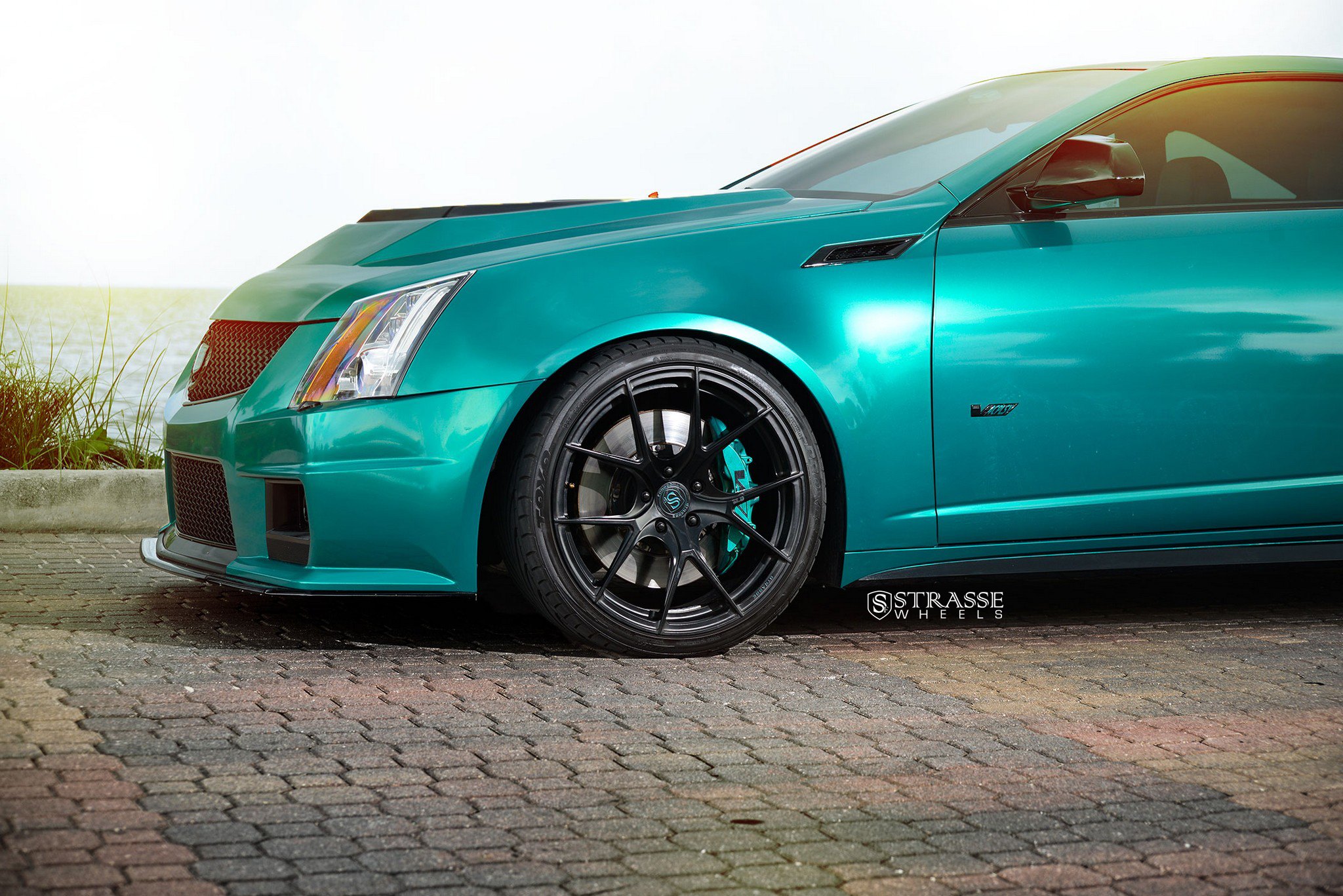 Toyo Tires on Custom Green Cadillac CTS - Photo by Strasse Forged