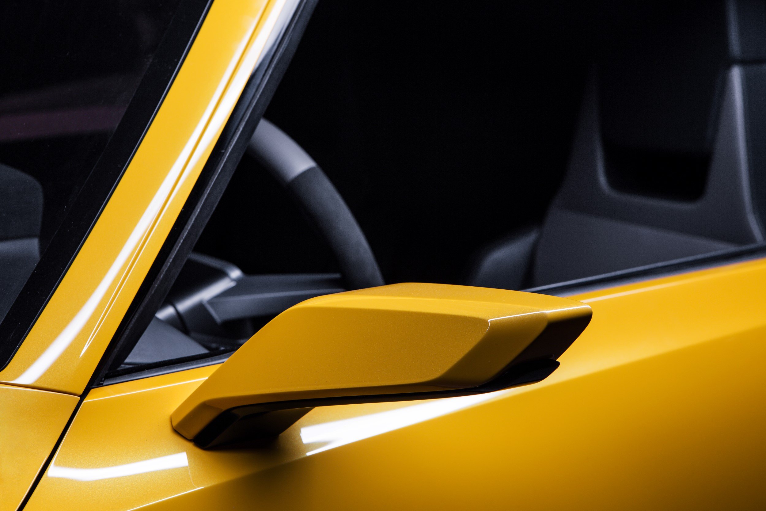Aftermarket Side Mirrors on Yellow Chevy Camaro - Photo by Roadster Shop