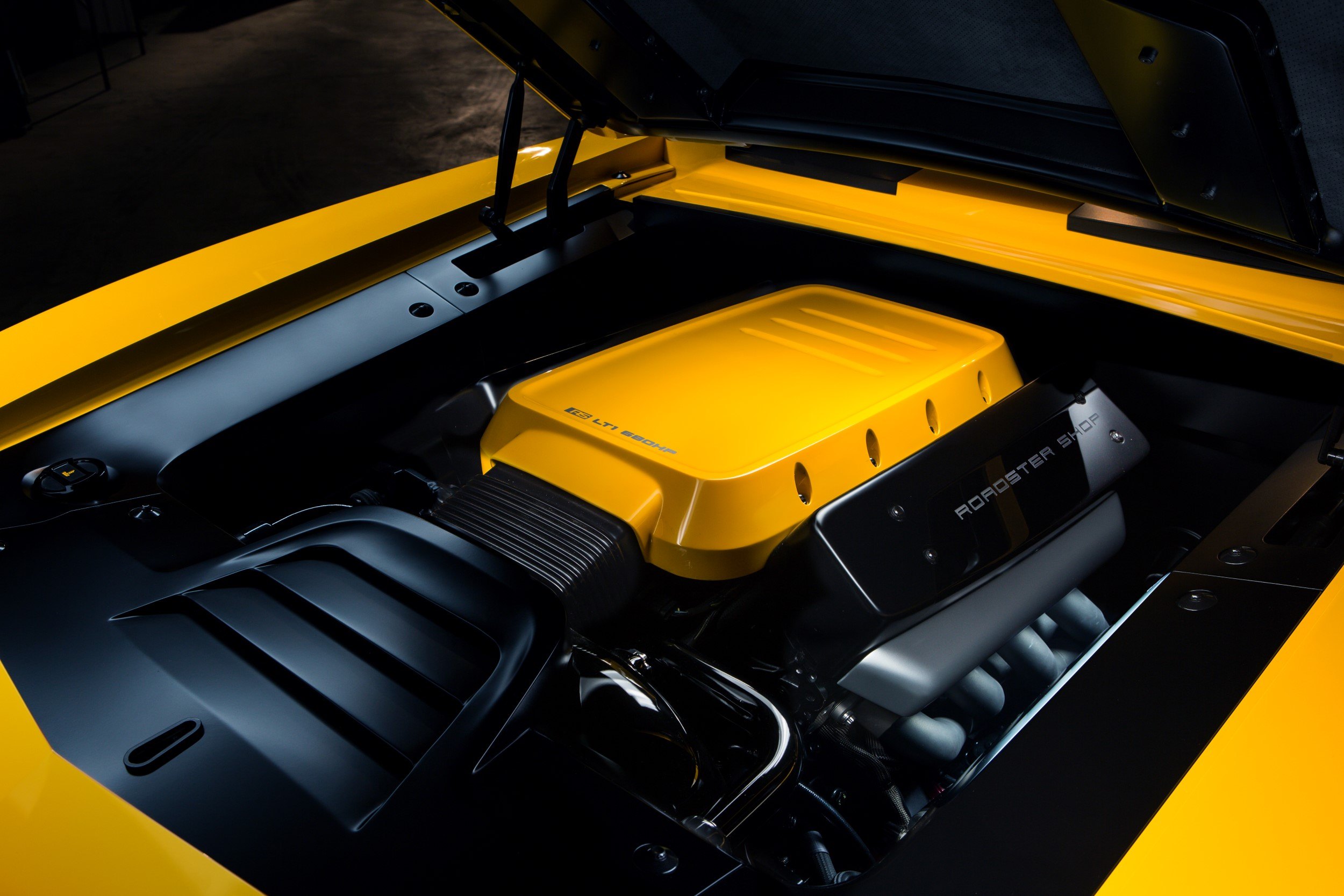 Yellow Chevy Camaro with Roadster Shop Engine Setup - Photo by Roadster Shop