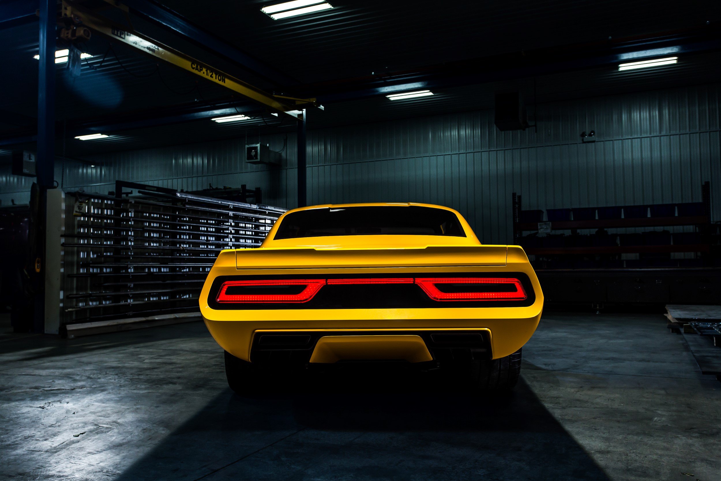 Red LED Taillights on Yellow Chevy Camaro - Photo by Roadster Shop