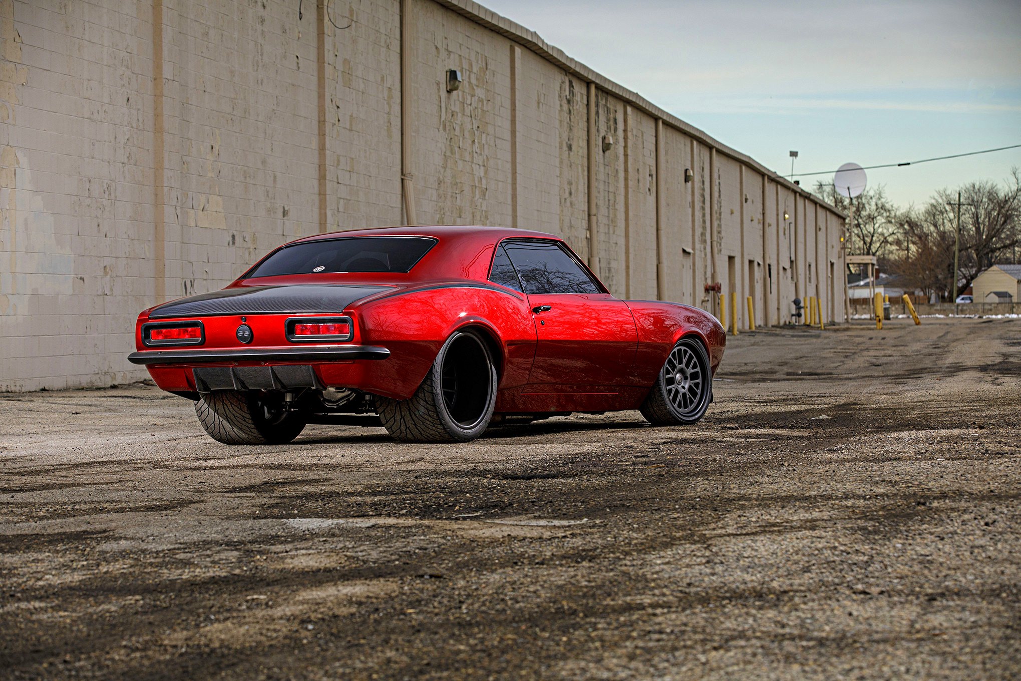 Red Chevy Camaro with Carbon Fiber Rear Bumper - Photo by Robert McGaffin