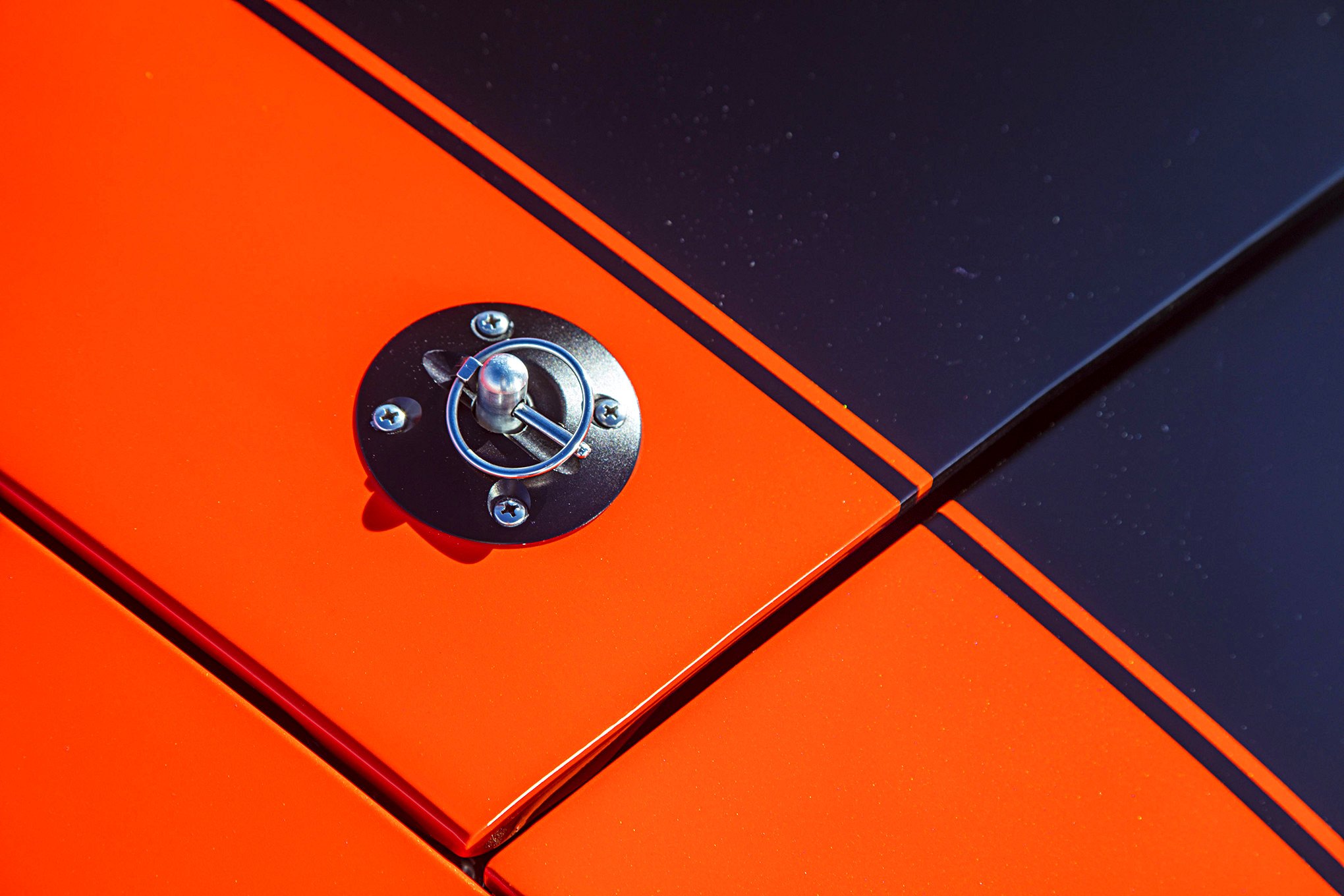 Orange Chevy Camaro with Aftermarket Gas Cap - Photo by Tim Sutton