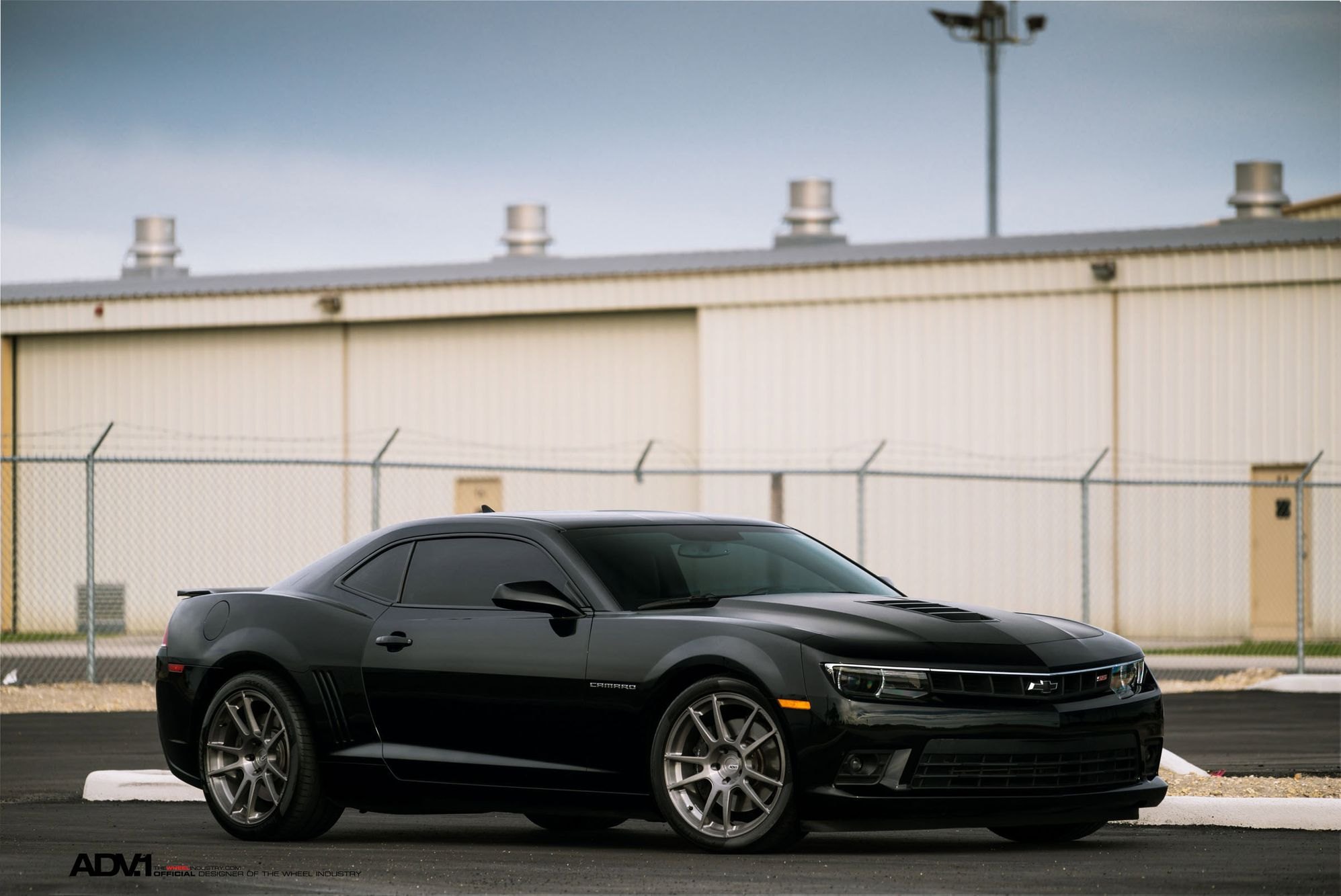 Black Chevy Camaro SS with Aftermarket Side Skirts - Photo by ADV.1