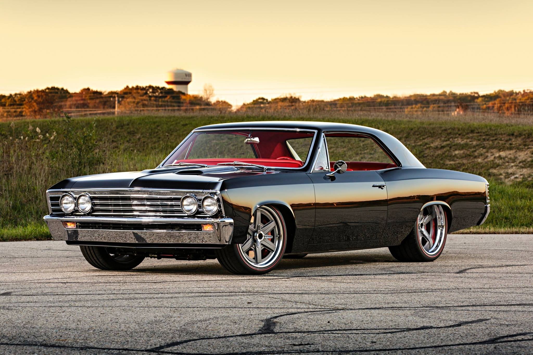 Chrome Billet Grille on Black Chevy Chevelle - Photo by Forgeline Motorsports