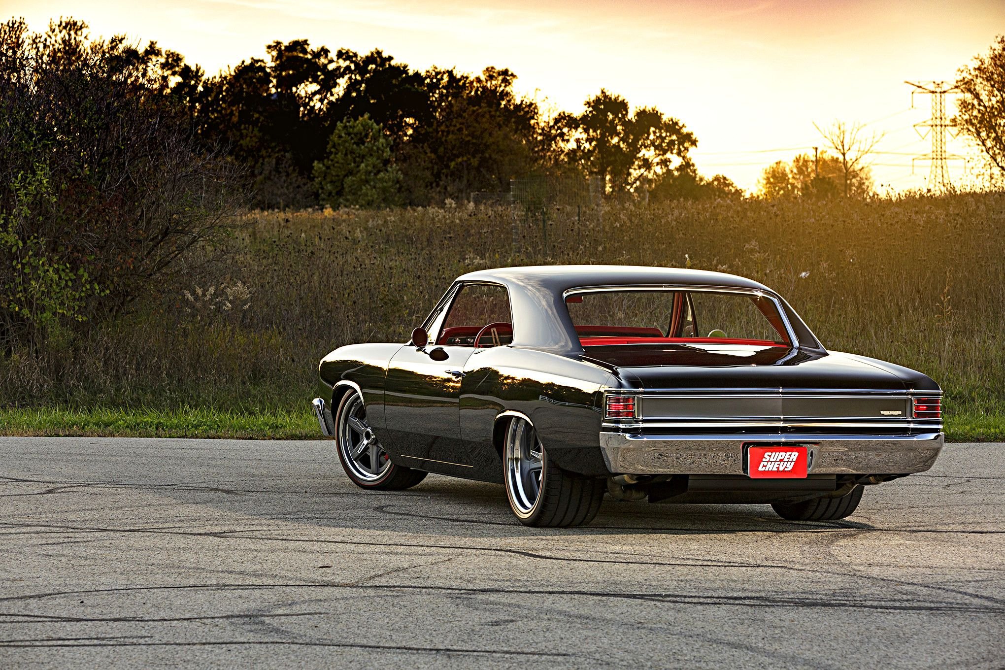 Black Chevy Chevelle with Custom Exhaust System - Photo by Forgeline Motorsports