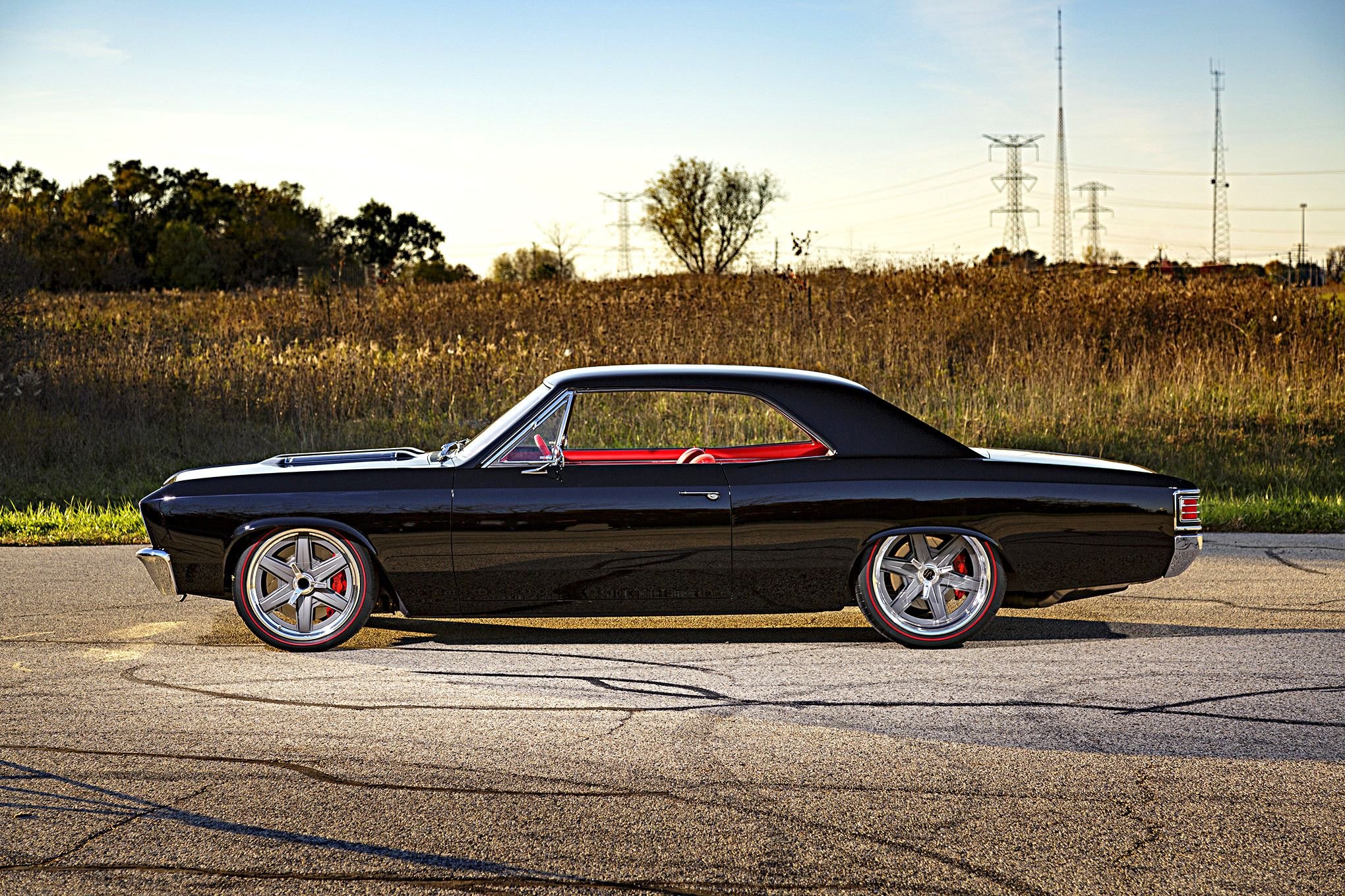 Custom Chrome Forgeline Rims on Black Chevy Chevelle - Photo by Forgeline Motorsports