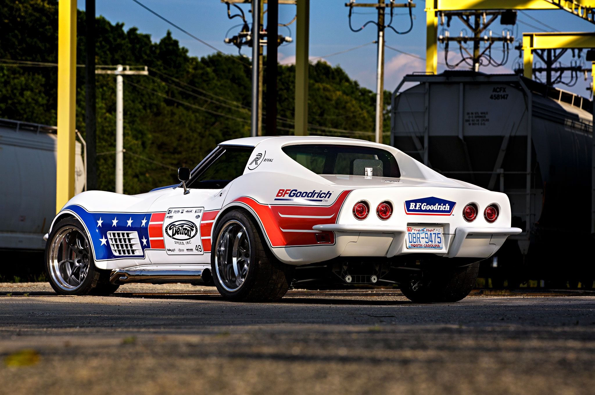 White Coloured Chevy Corvette with BFGoodrich Tires - Photo by Forgeline Motorsports