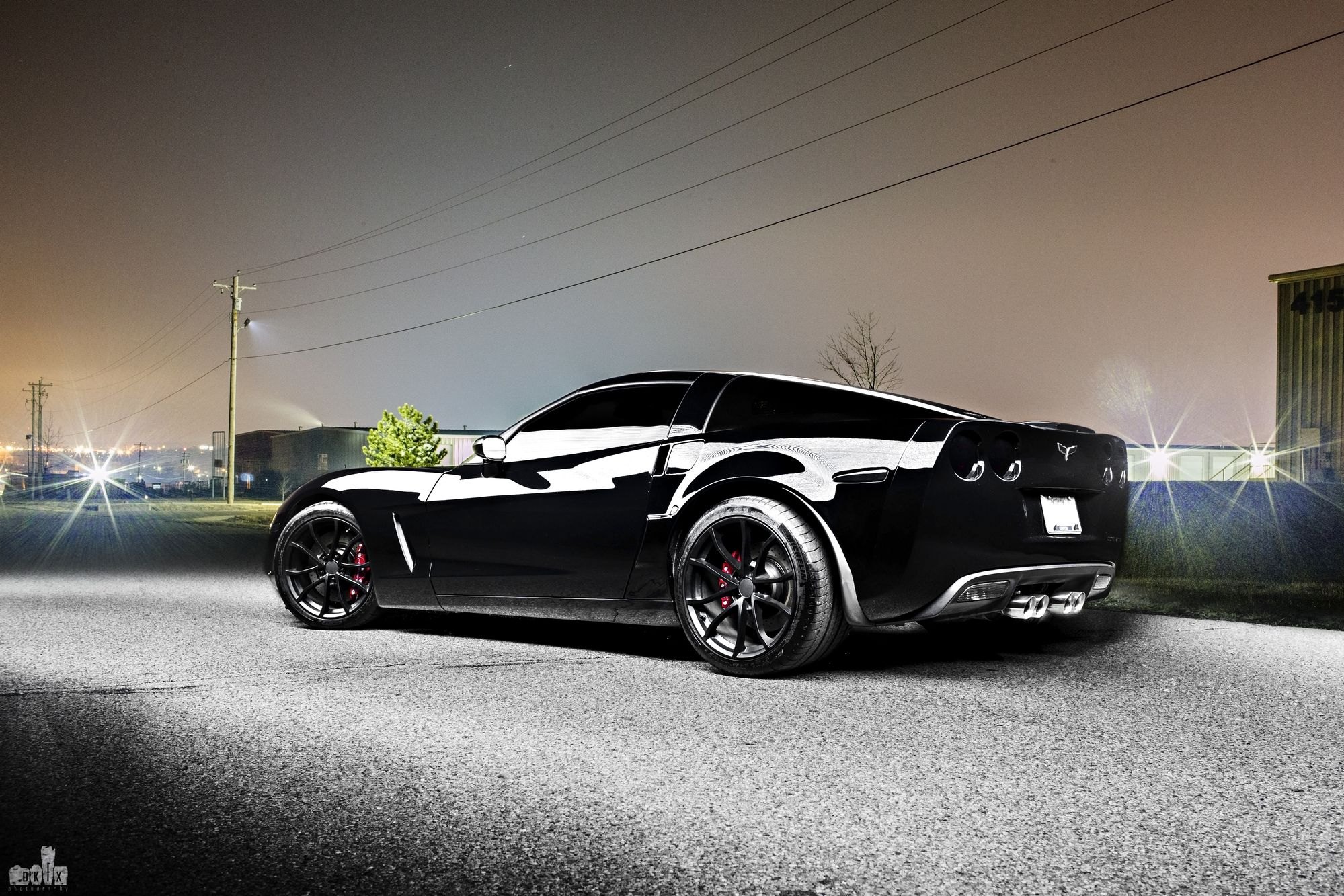Black Chevy Corvette with Michelin Tires - Photo by dan kinzie