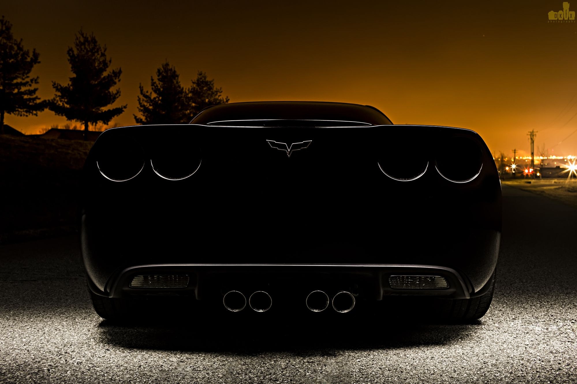Aftermarket Rear Diffuser on Black Chevy Corvette - Photo by dan kinzie