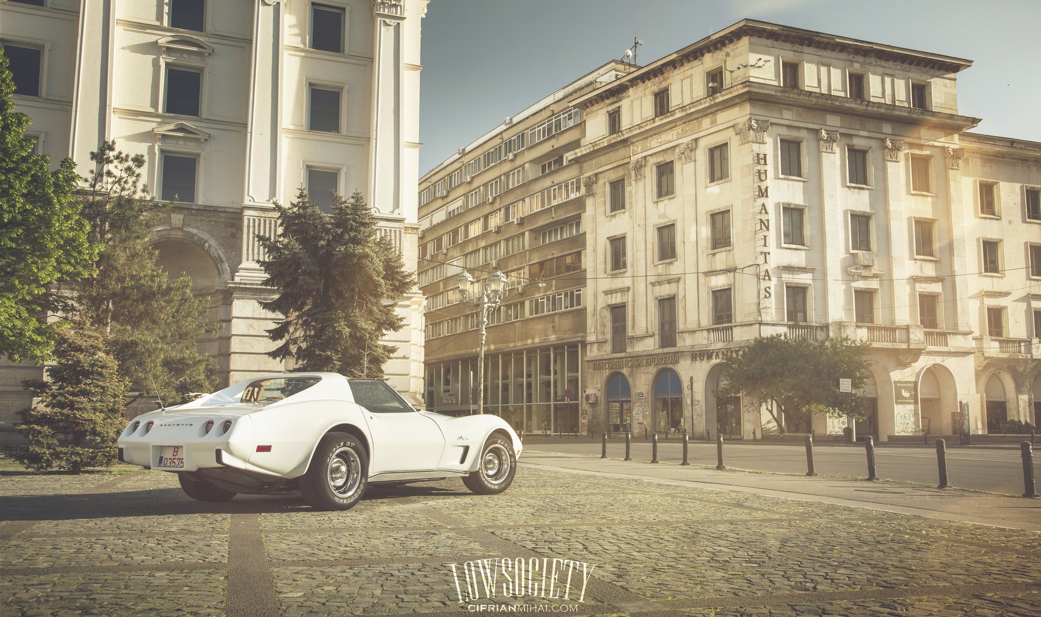 White Chevy Corvette on Goodyear Tires  - Photo by Ciprian Mihai