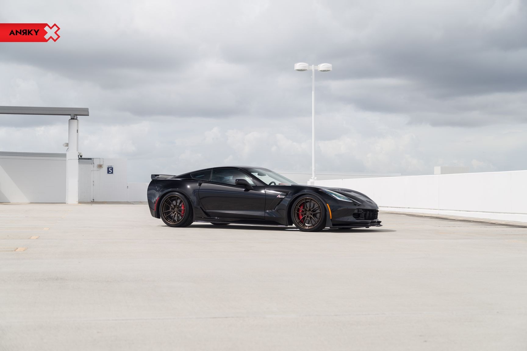 Black Chevy Corvette with Matte Bronze Anrky Wheels - Photo by Anrky Wheels