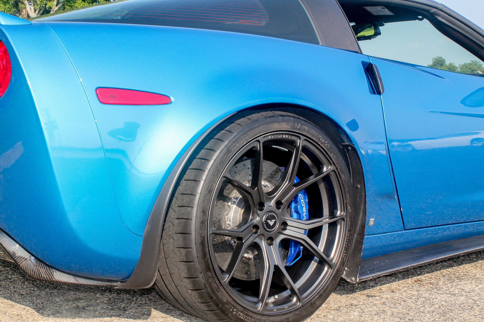 Custom Blue Chevy Corvette ZR1 on Michelin Tires - Photo by VIBE Motorsports