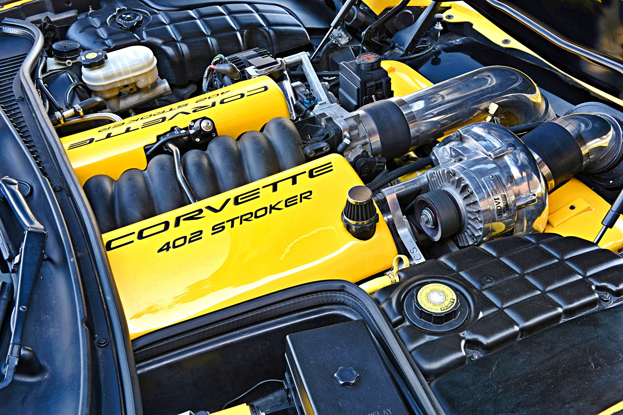 Yellow Chevy Corvette with Novi 402 Stroker Engine - Photo by Scotty Lachenauer