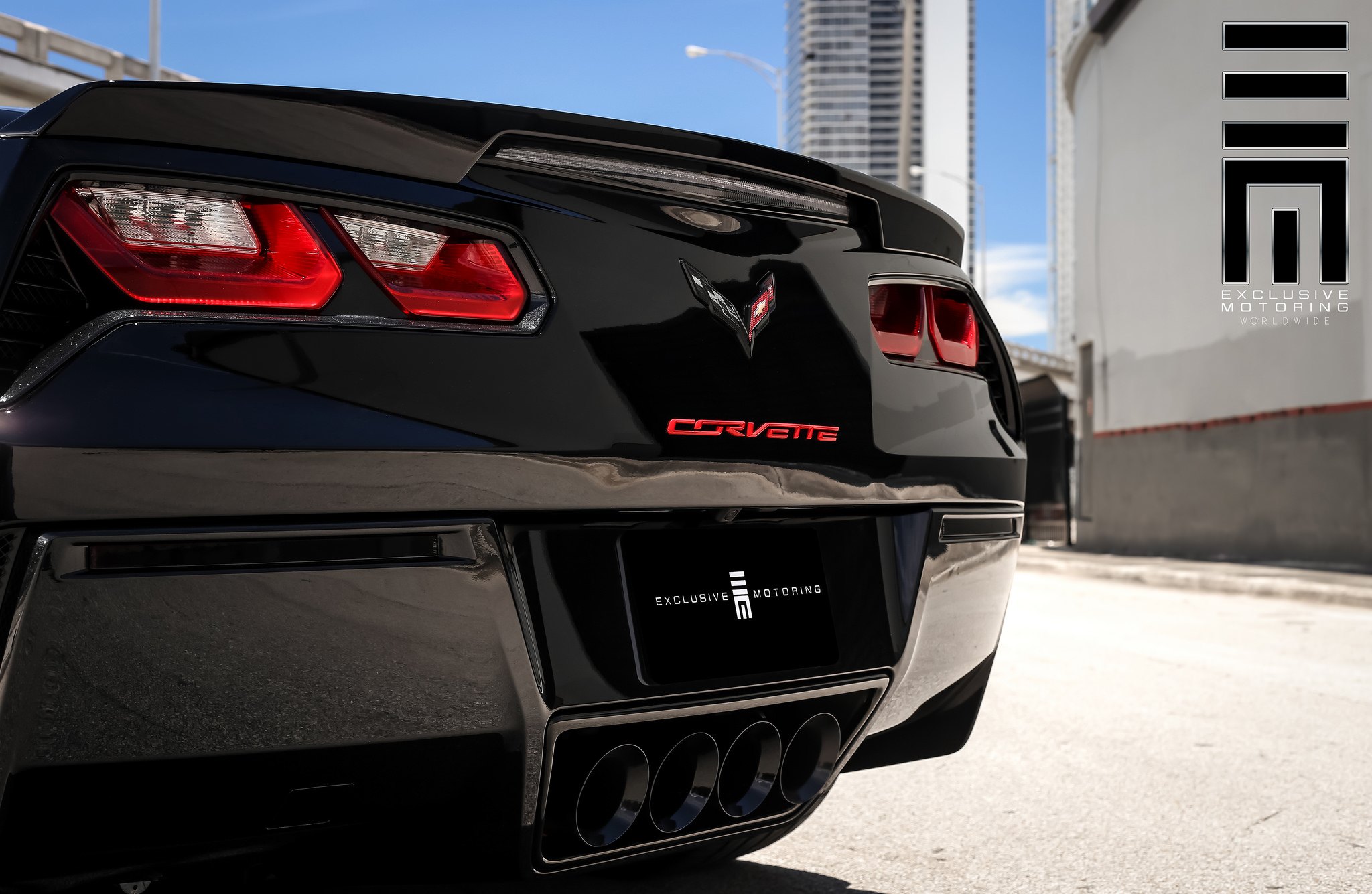Corvette C7 rear end exhaust tips - Photo by Exclusive Motoring