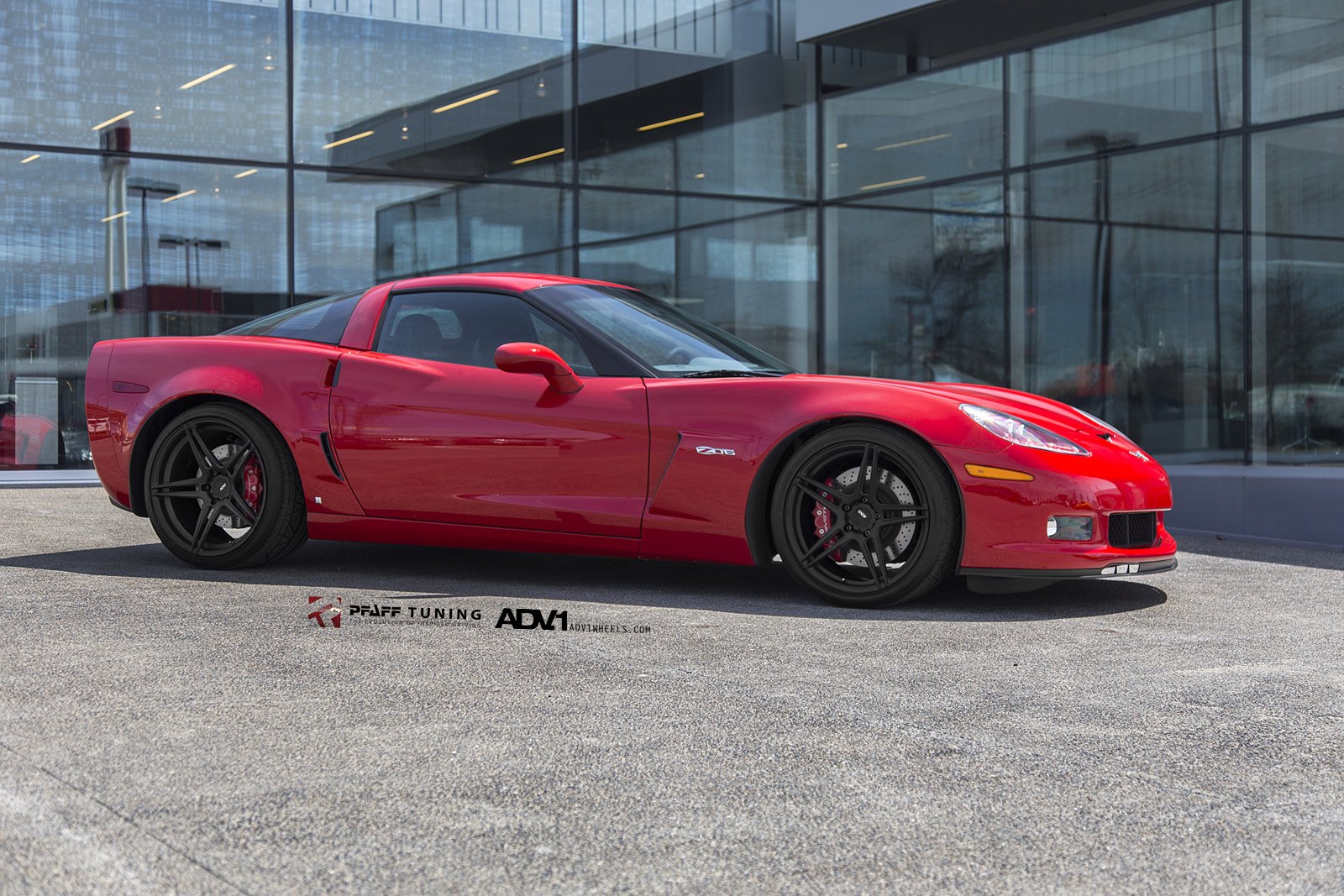 Custom Red Chevy Corvette Z06 with ADV1 Rims - Photo by ADV.1