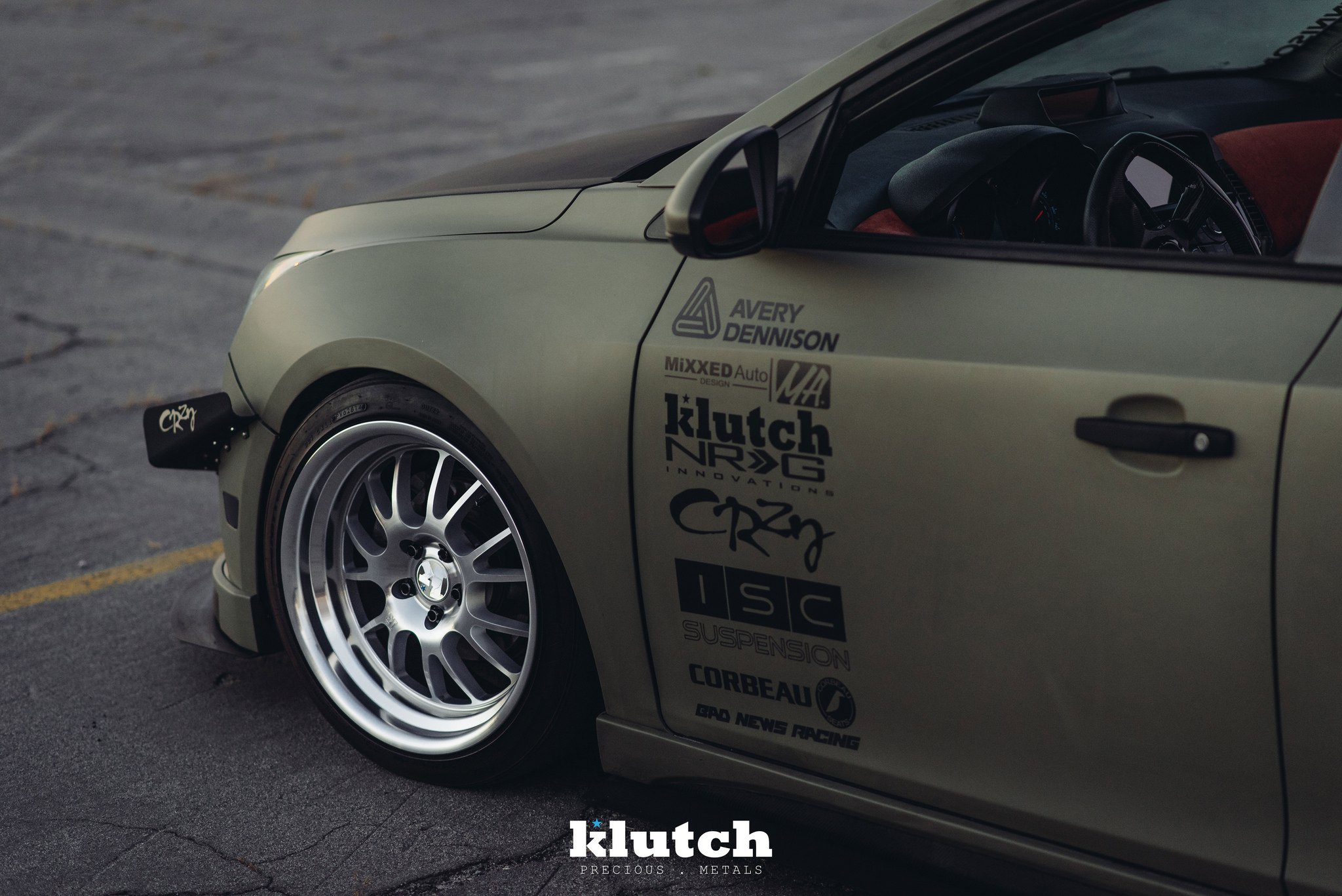 Polished Rims With Step Lip on Chevy Cruze - Photo by Klutch Wheels