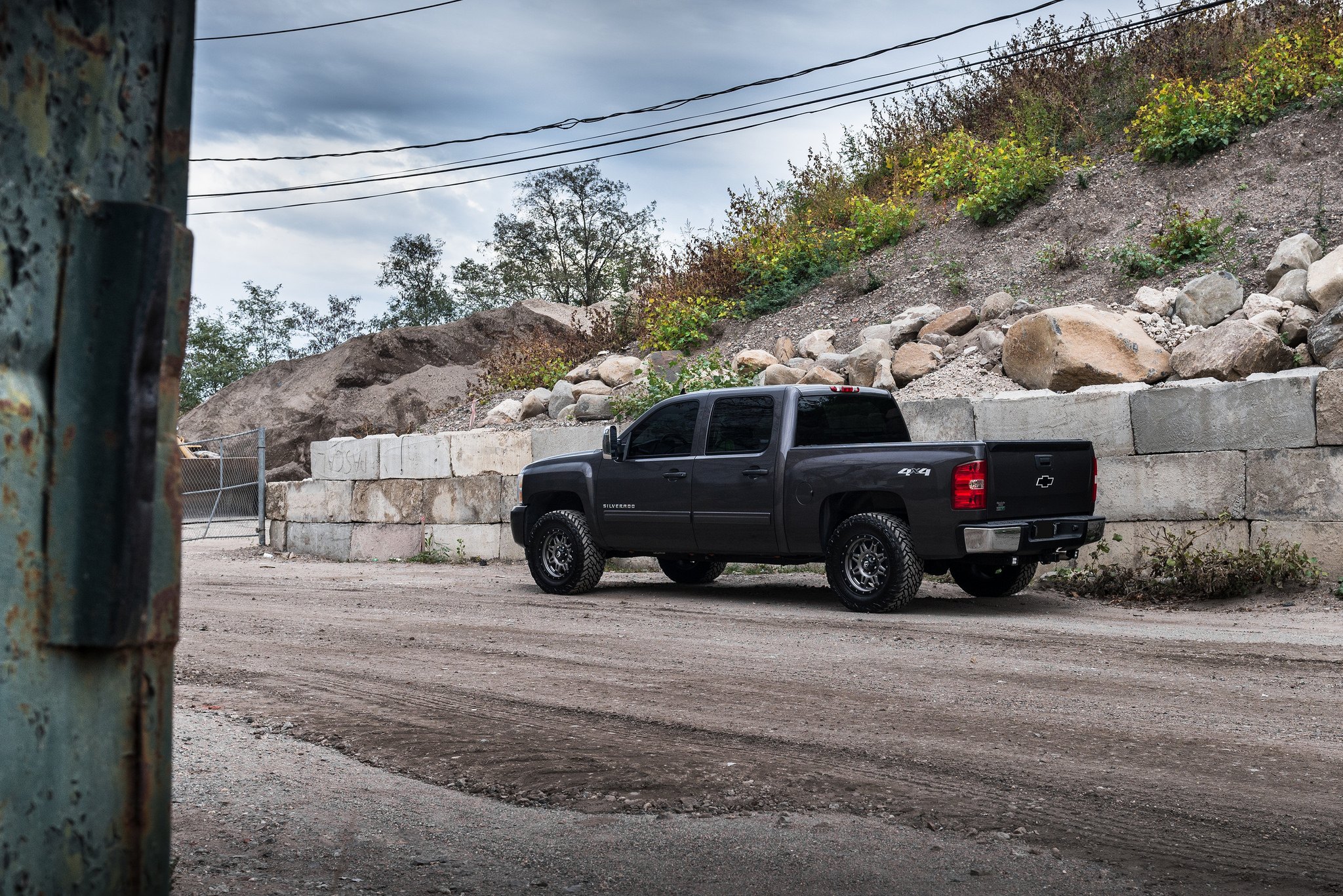 Red LED Taillights on Black Chevy Silverado - Photo by Fuel Offroad