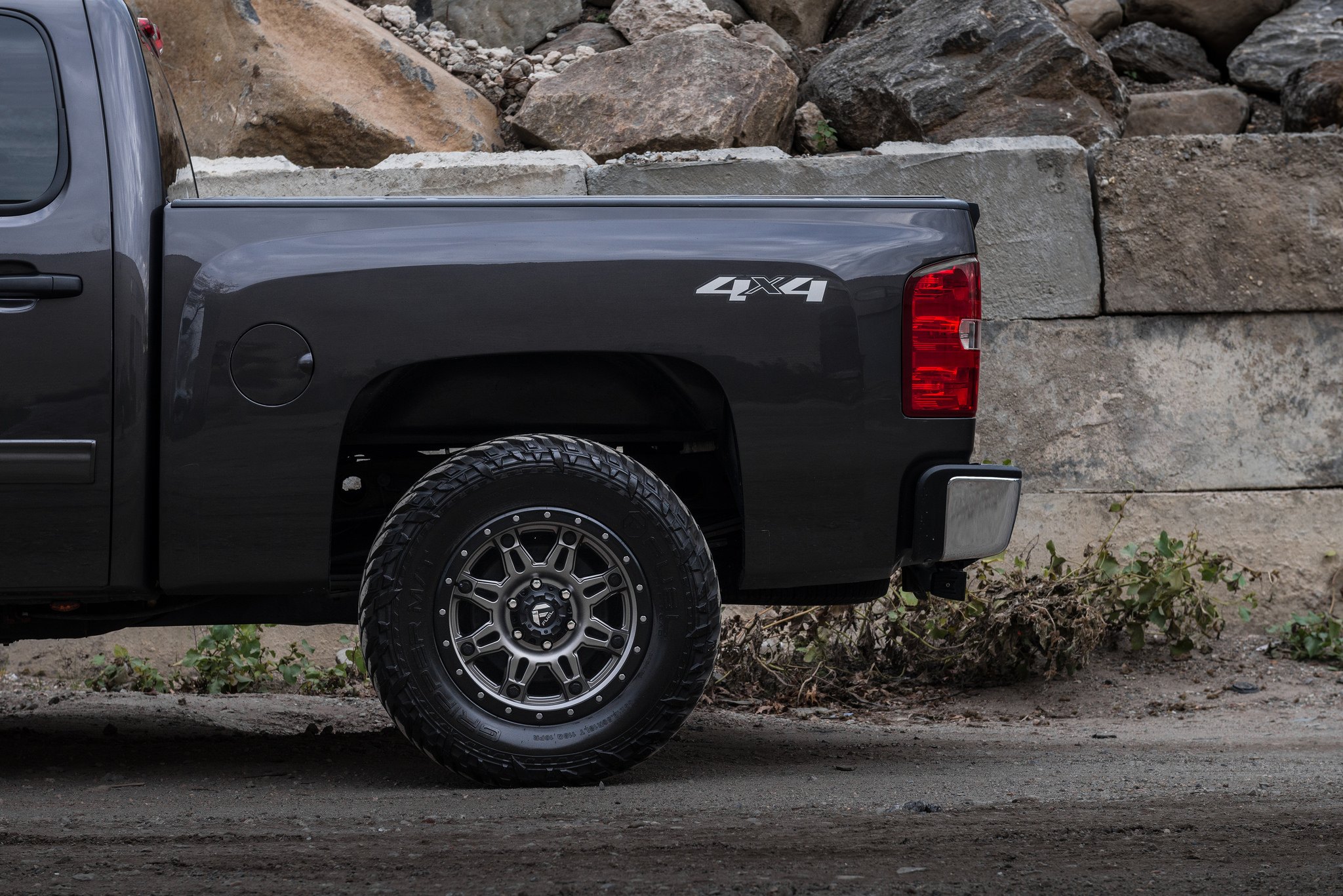 Fuel Offroad Hostage Wheels on Black Chevy Silverado - Photo by Fuel Offroad