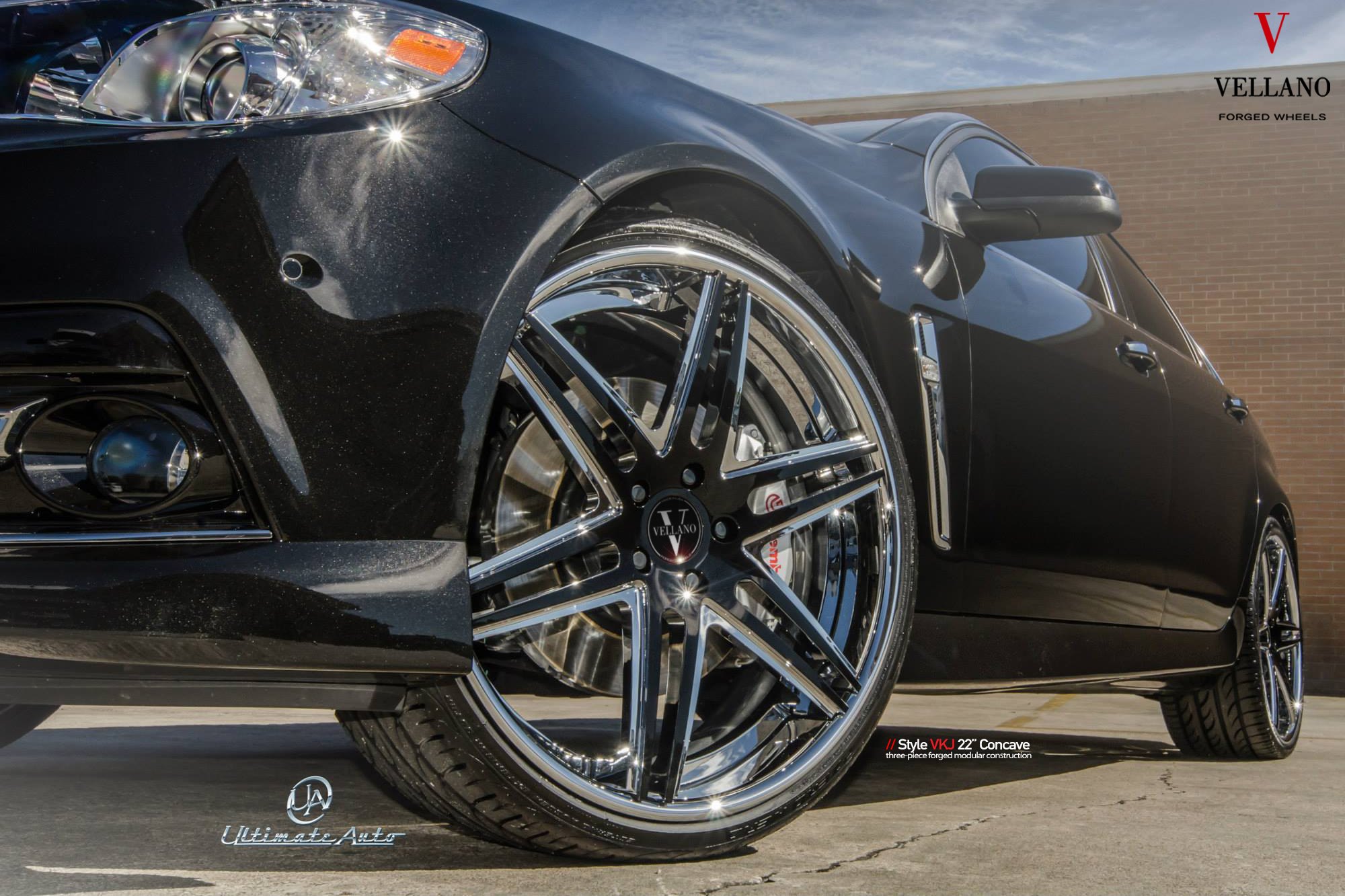 Black Chevy SS with 22 Inch Vellano Forged Rims - Photo by Vellano