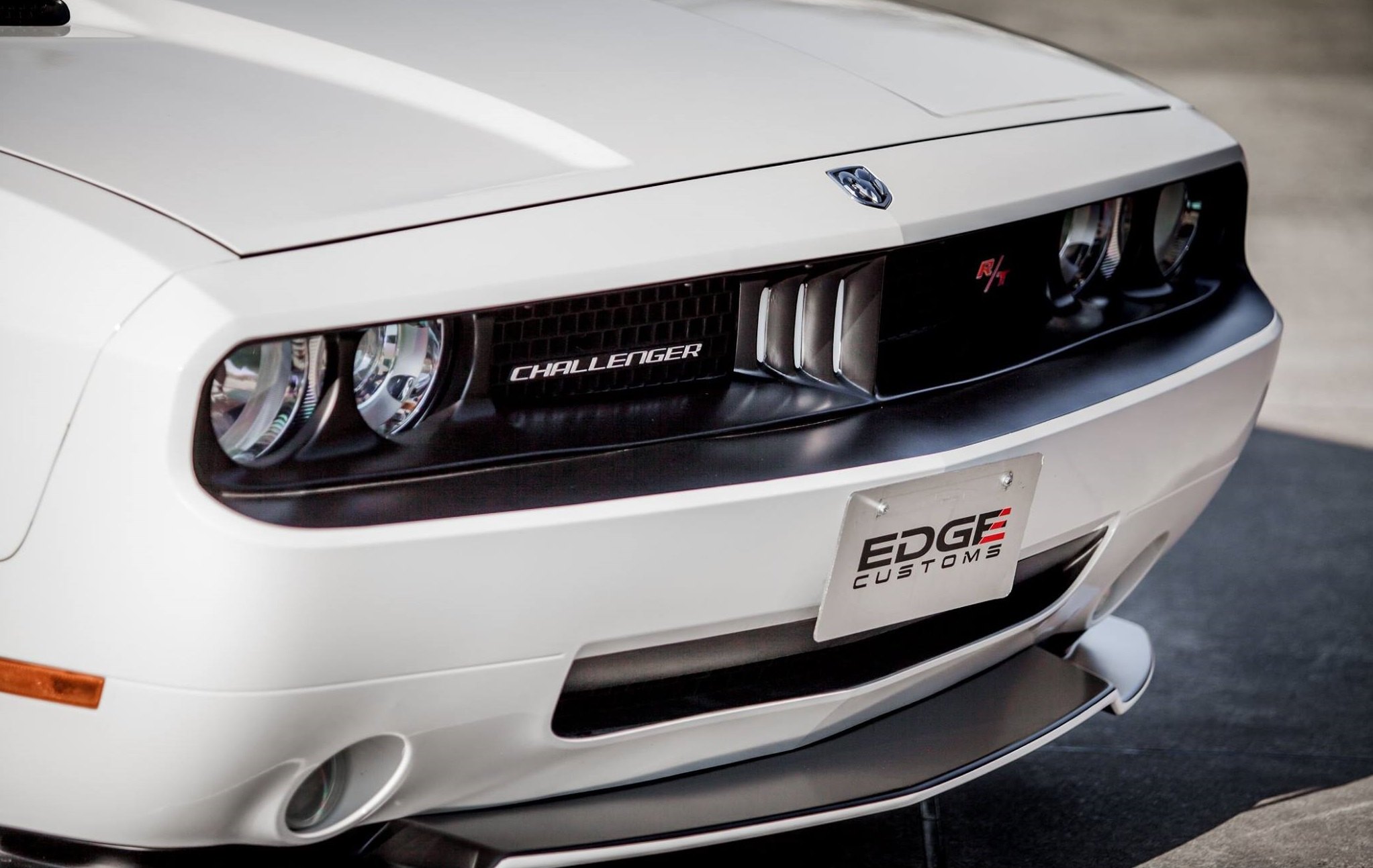 Modern Dodge Challenger With Cuda Style Grille - Photo by Edge Customs