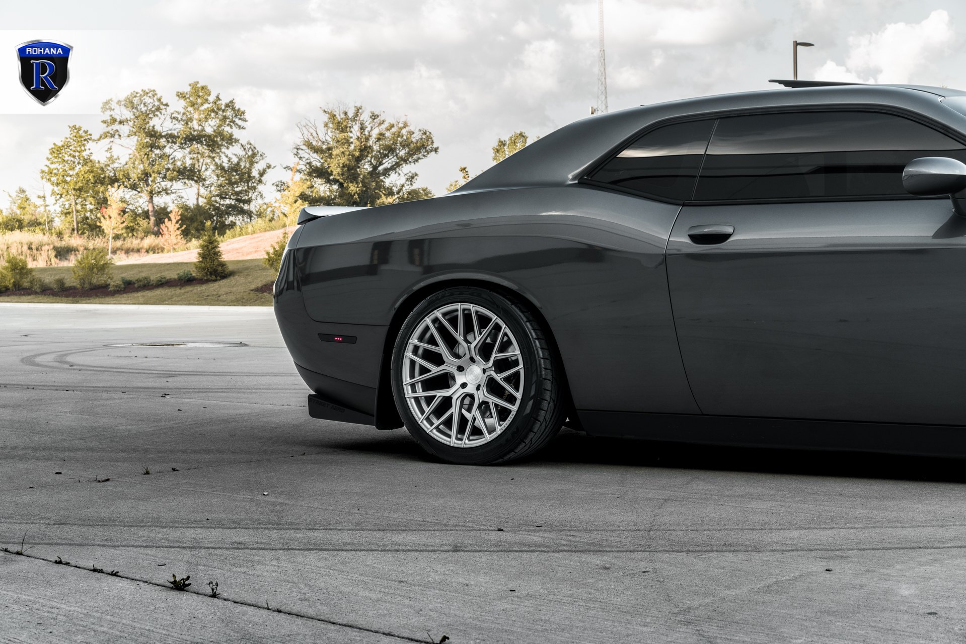 Custom Gray Dodge Challenger on Rohana Wheels - Photo by Rohana Wheels