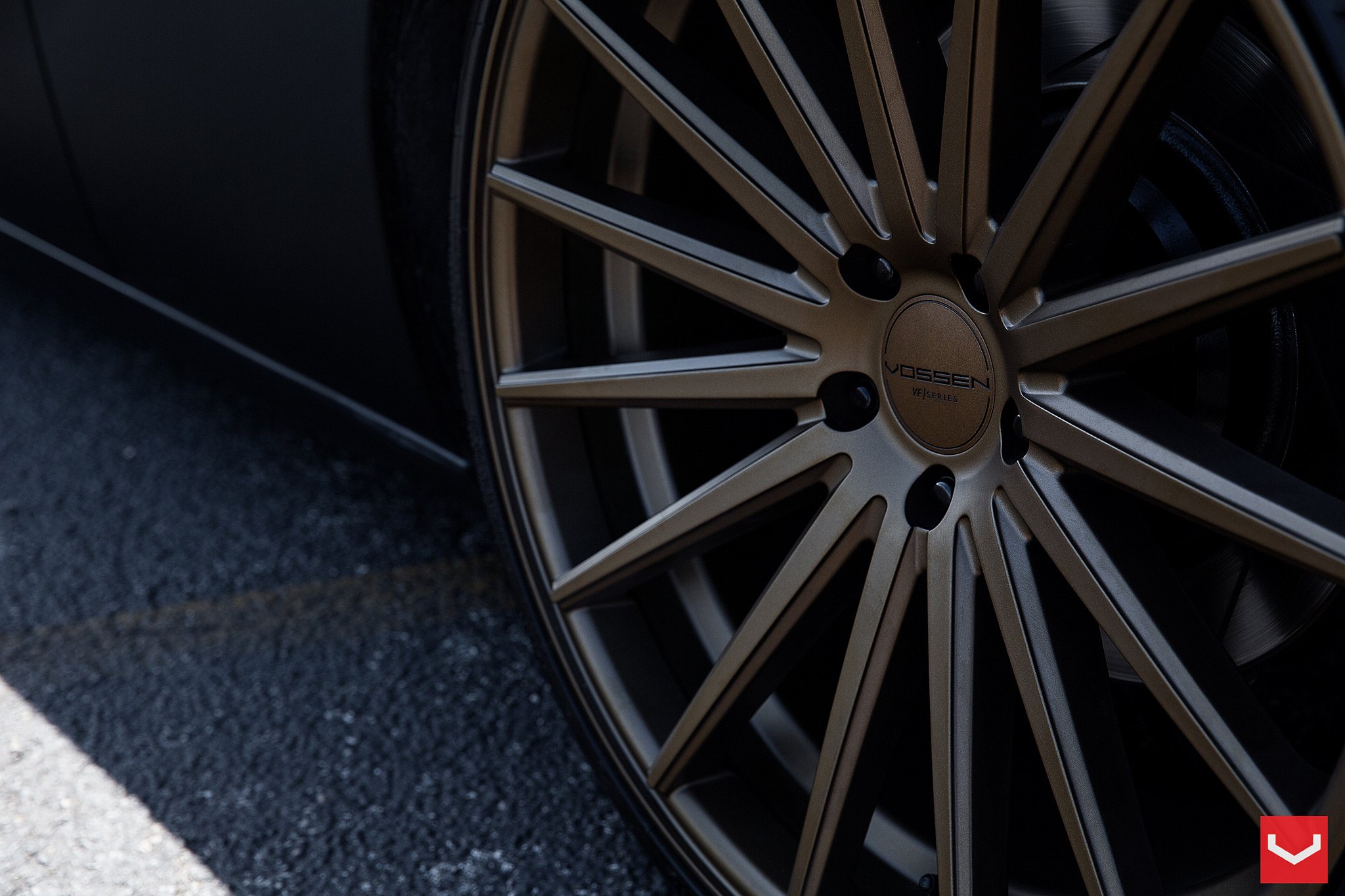 Vossen Bronze Custom Wheels With Skinny Tires - Photo by Vossen