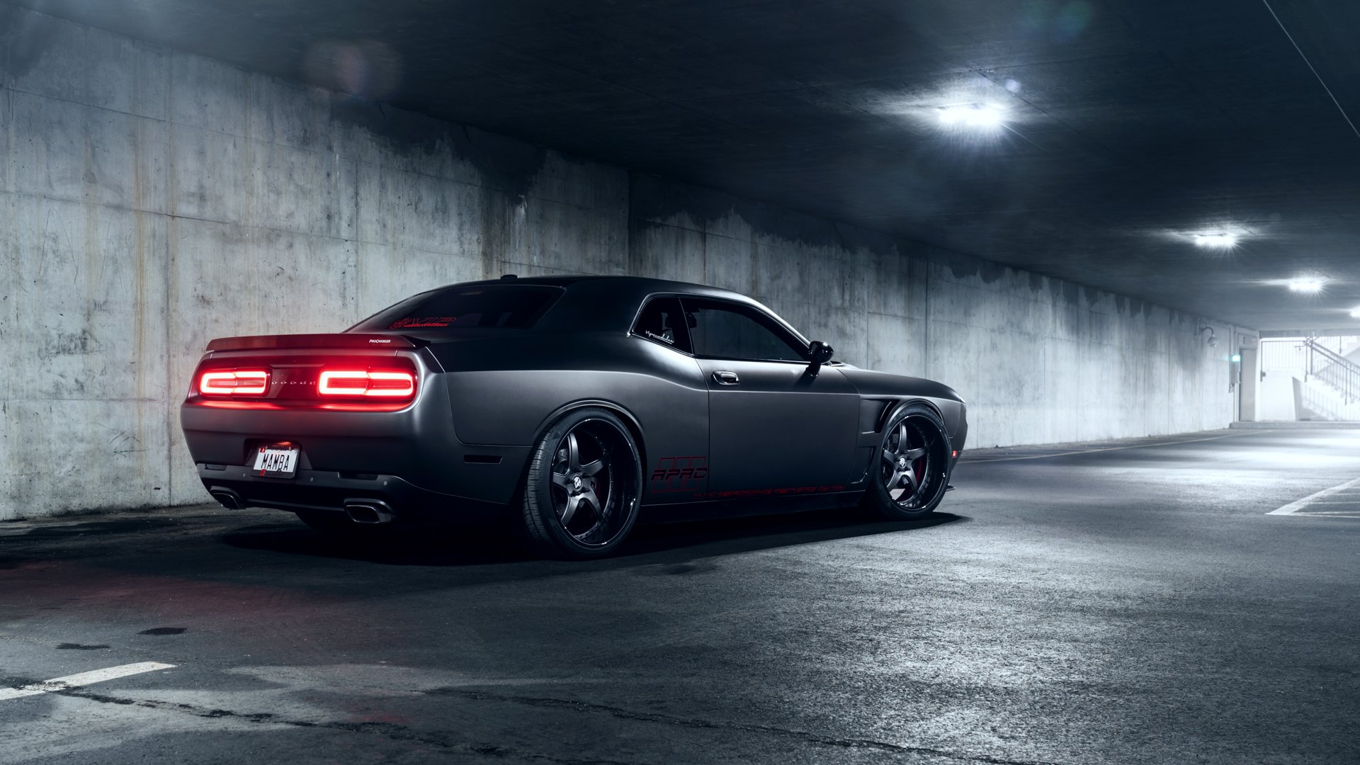 Factory Style Rear Spoiler on Matte Gray Dodge Challenger - Photo by Arlen Liverman