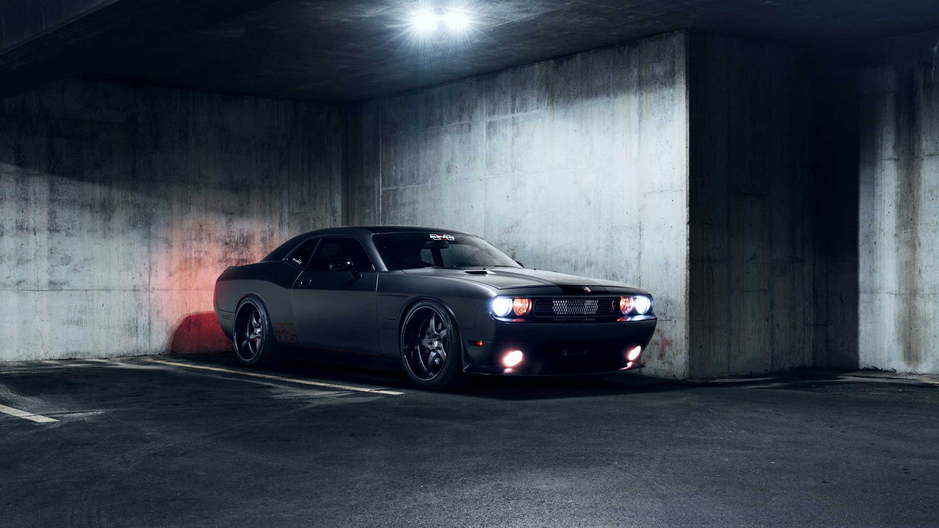 Matte Gray Dodge Challenger with Aftermarket Vented Hood - Photo by Arlen Liverman