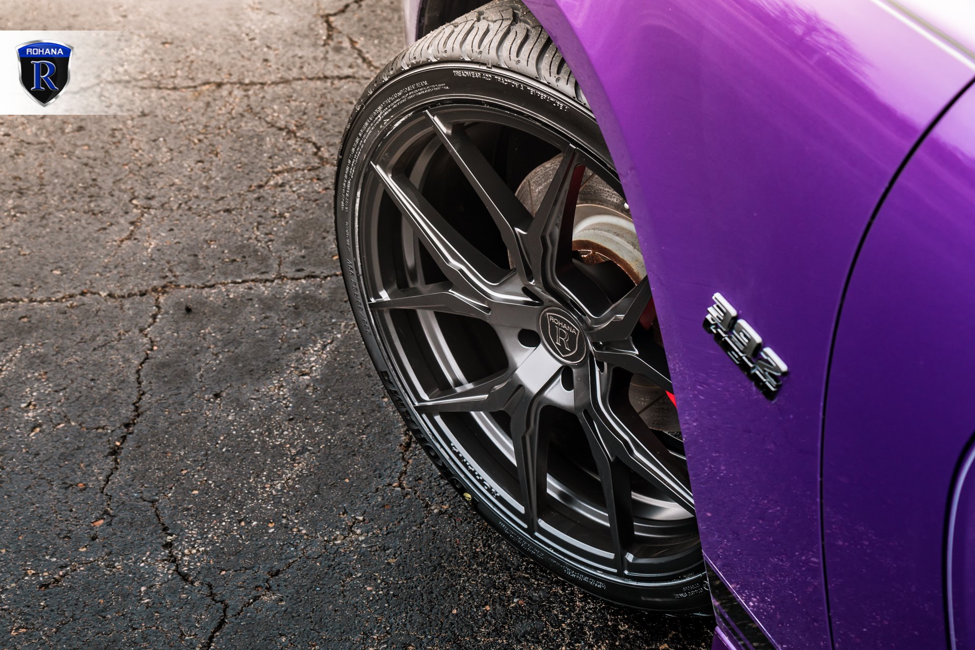 Purple Dodge Charger with Custom Rohana Wheels - Photo by Rohana Wheels