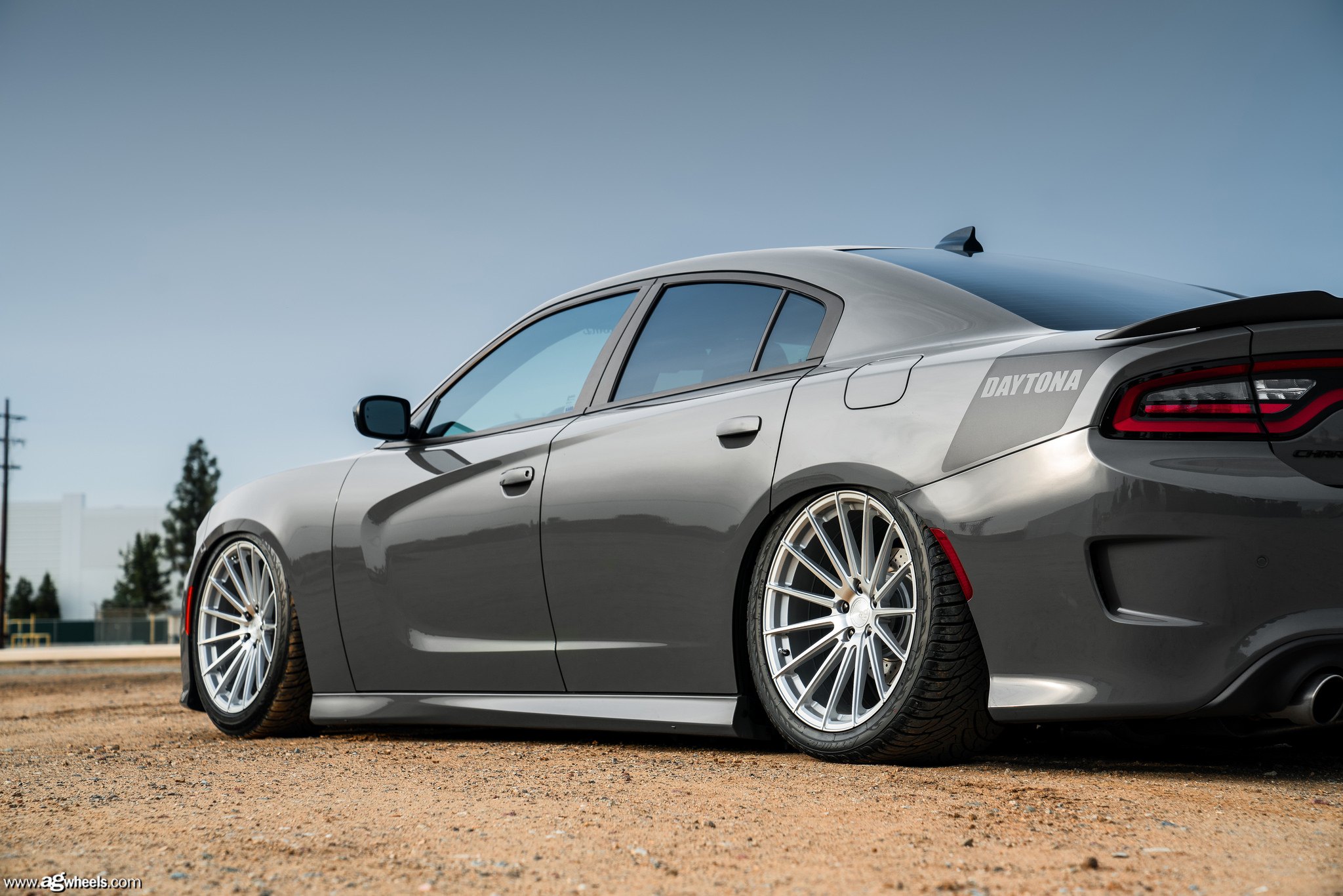 Gray Dodge Charger with Aftermarket Rear Diffuser - Photo by Avant Garde Wheels