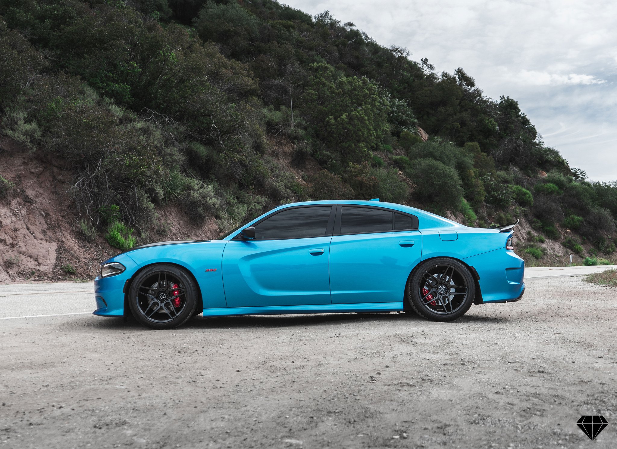 Blue Dodge Charger 392 with Blaque Diamond Wheels - Photo by Blaque Diamond Wheels