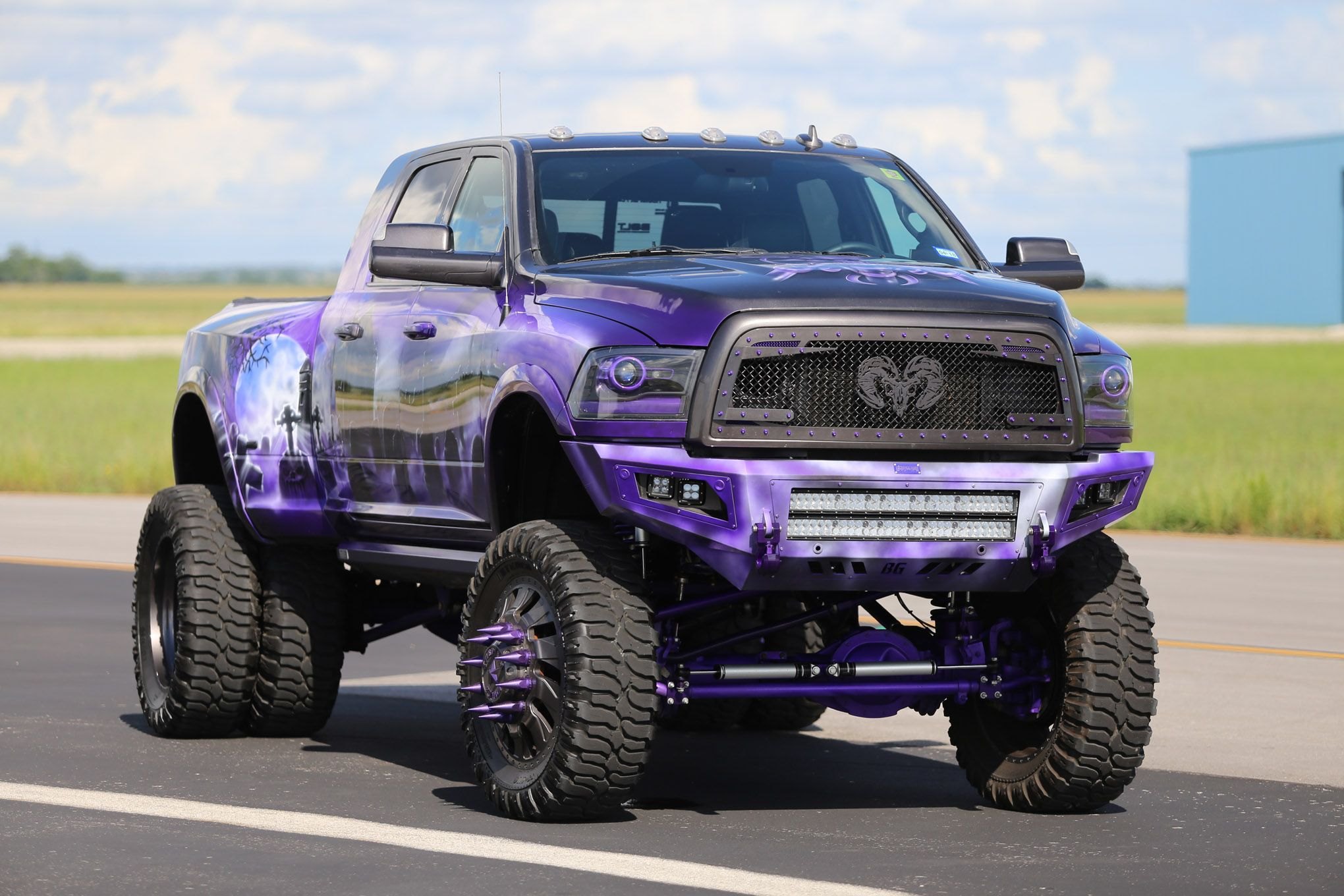 Lifted Purple Dodge Ram - Photo by Travis Haecker, Chris Castaneda