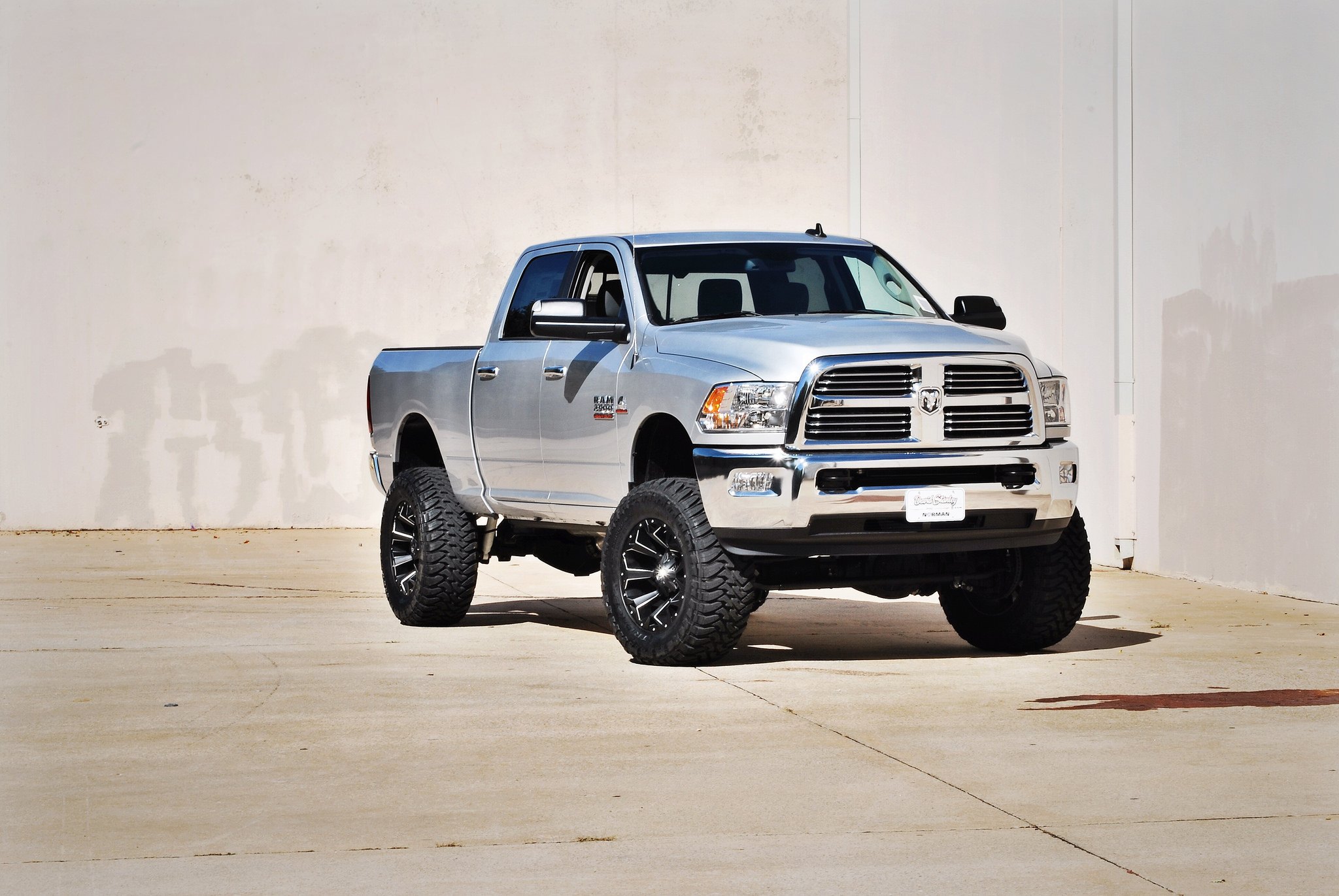 20 Inch Fuel Offroad Wheels on White Dodge Ram - Photo by Fuel Offroad