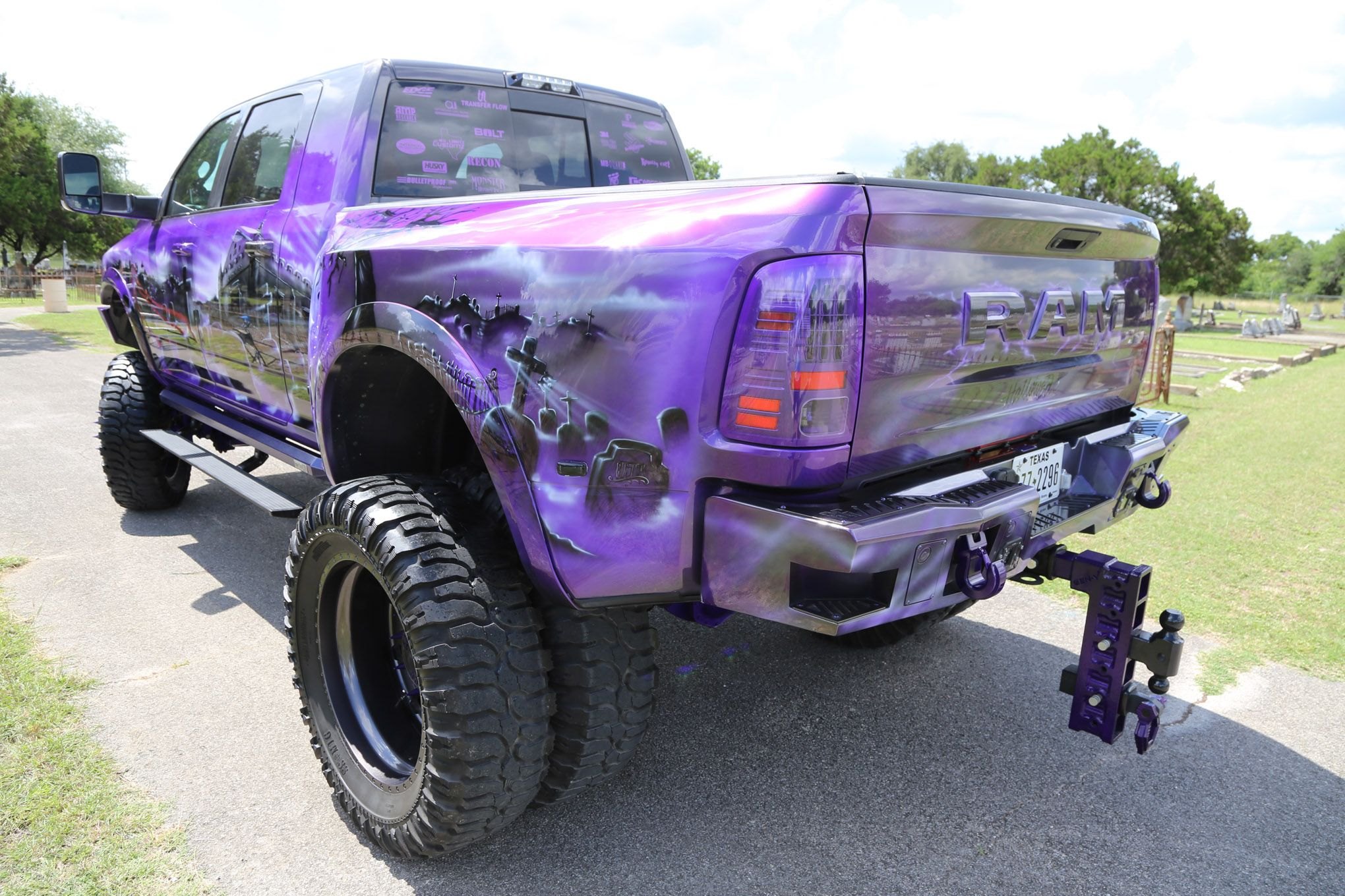Off Road Rear Bumper on Purple Airbrushed Dodge Ram - Photo by Travis Haecker, Chris Castaneda