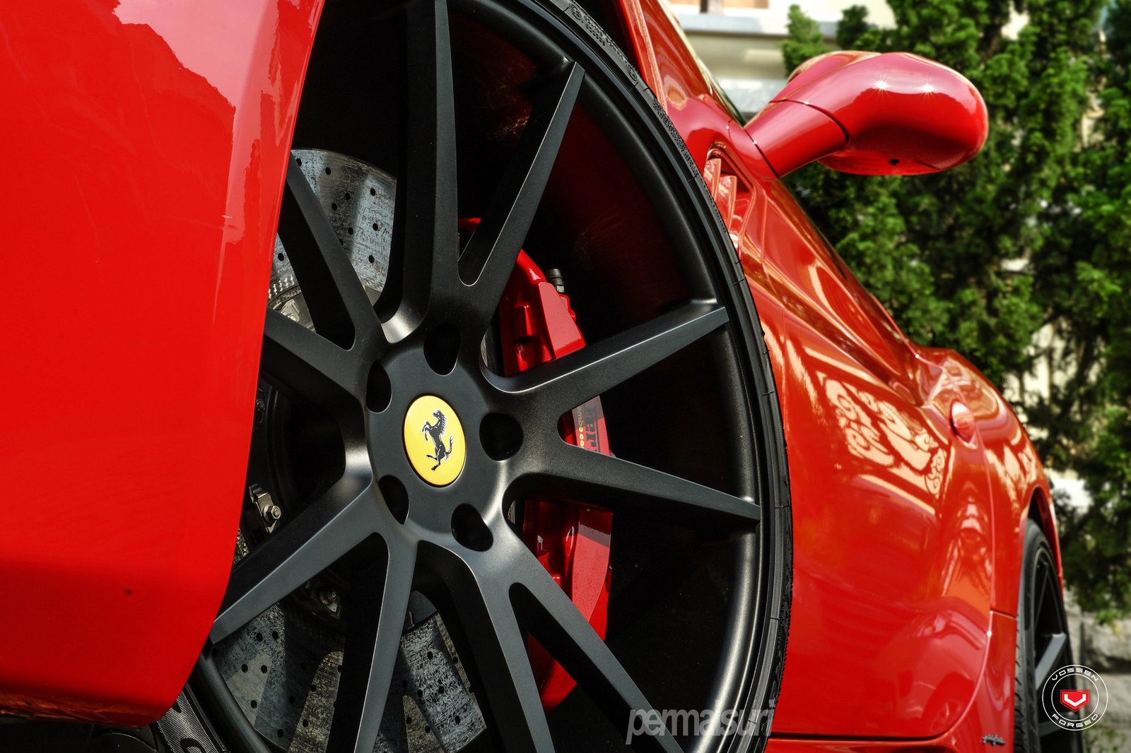 VPS Forged Vossen Wheels on Red Ferrari California - Photo by Vossen