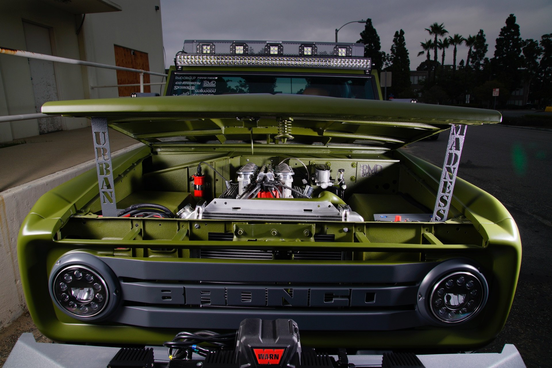 Borla Exhaust System in Custom Green Ford Bronco - Photo by Dropstar