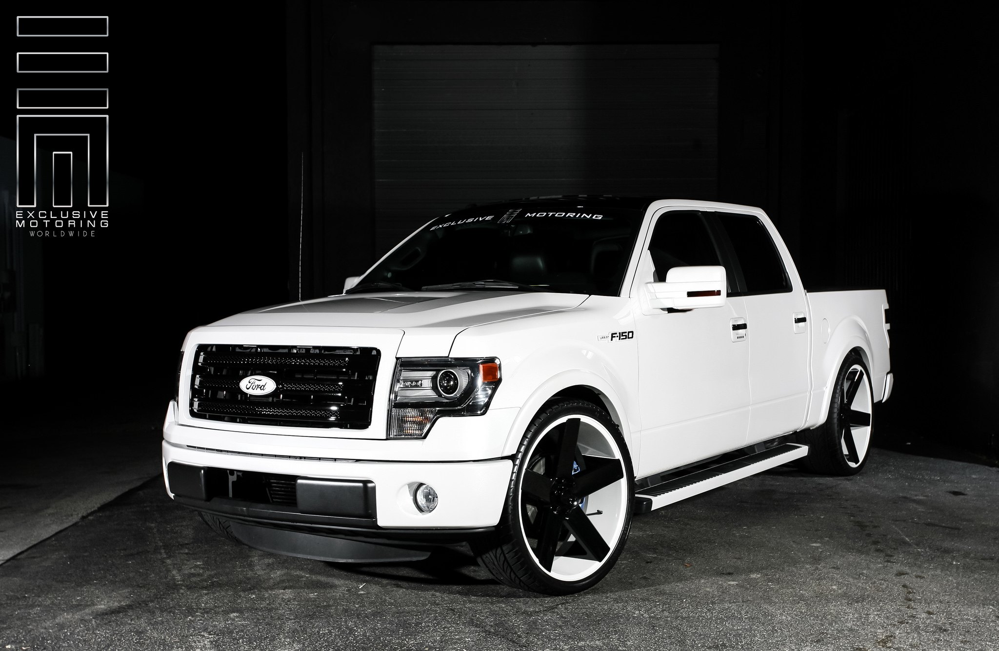 Super White Ford F150 on Black Forgiato Wheels - Photo by Exclusive Motoring