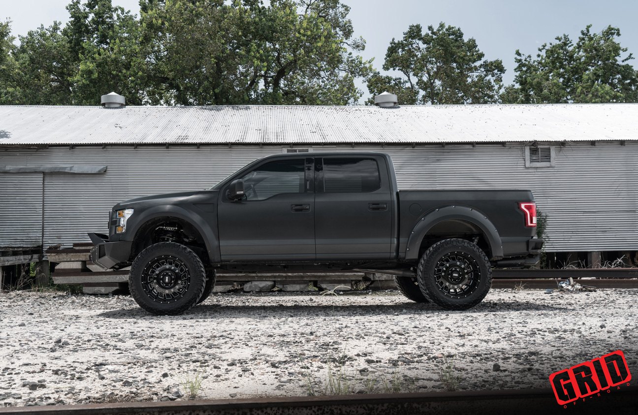 Lifted Ford F150 With Wide Fenders - Photo by Grid Off-road
