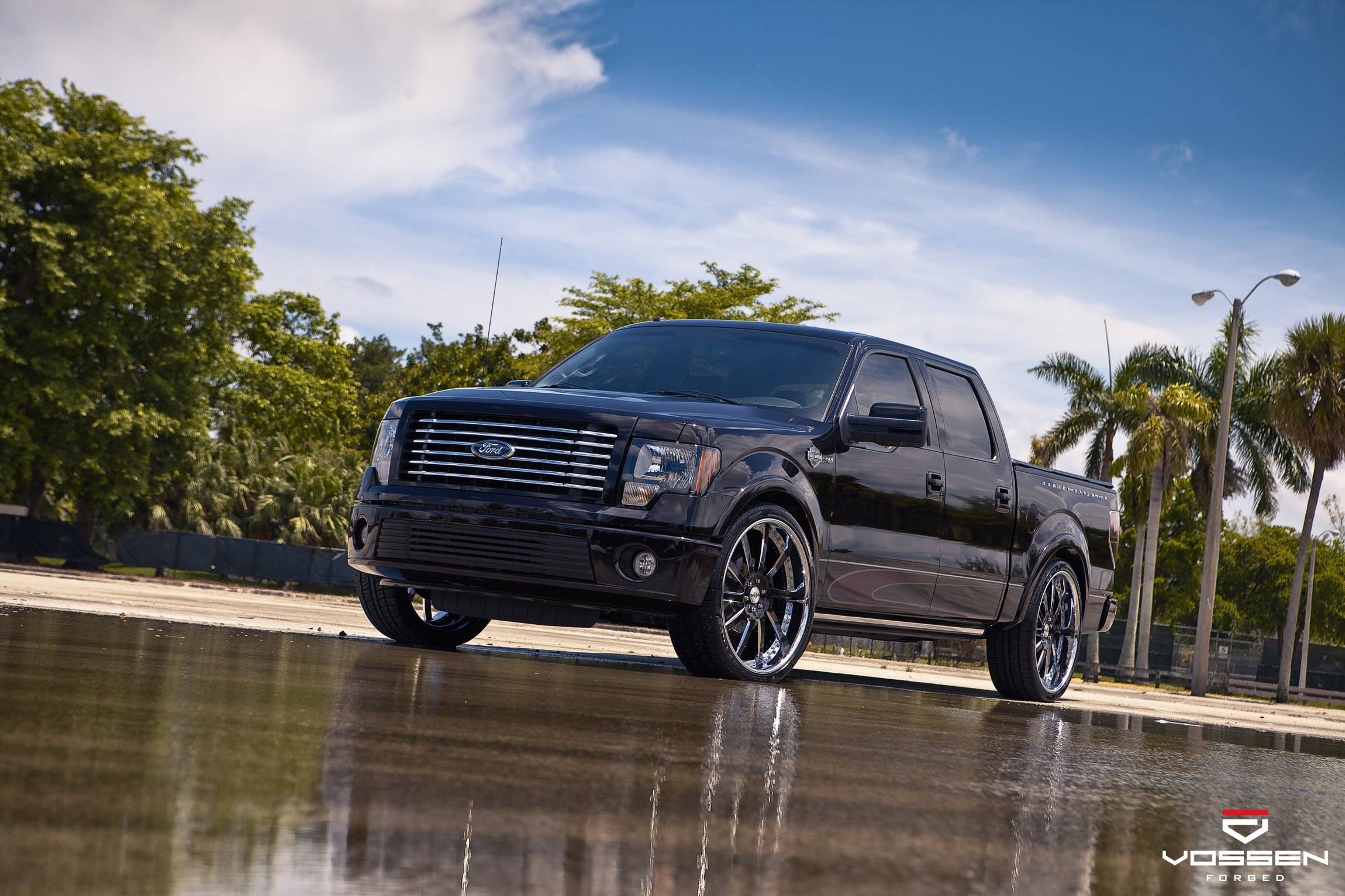Black Ford F-150 with Chrome Billet Grille - Photo by Vossen