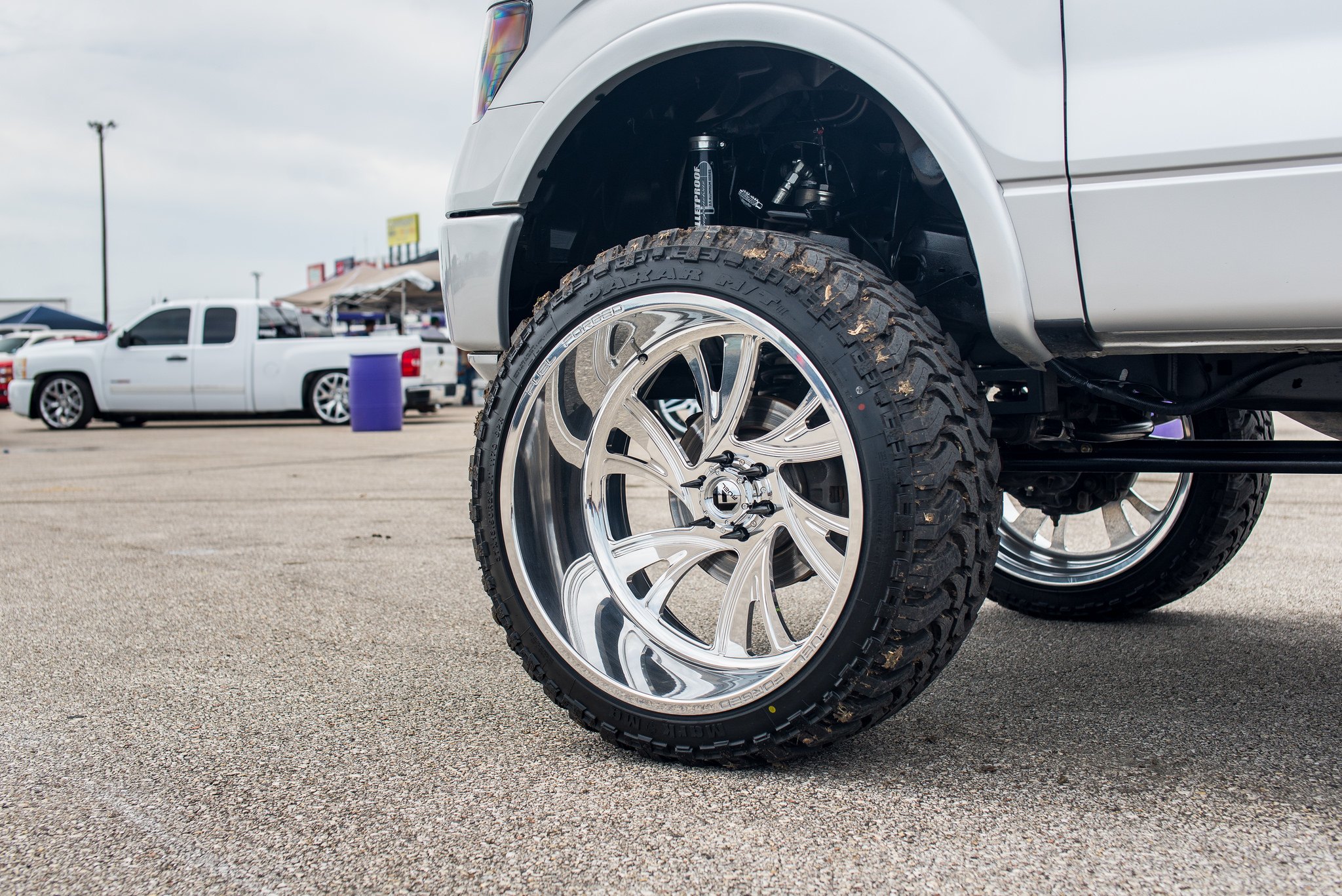 Polished Fuel Offroad Wheels on Gray Metallic Ford F-150 - Photo by Fuel Offroad