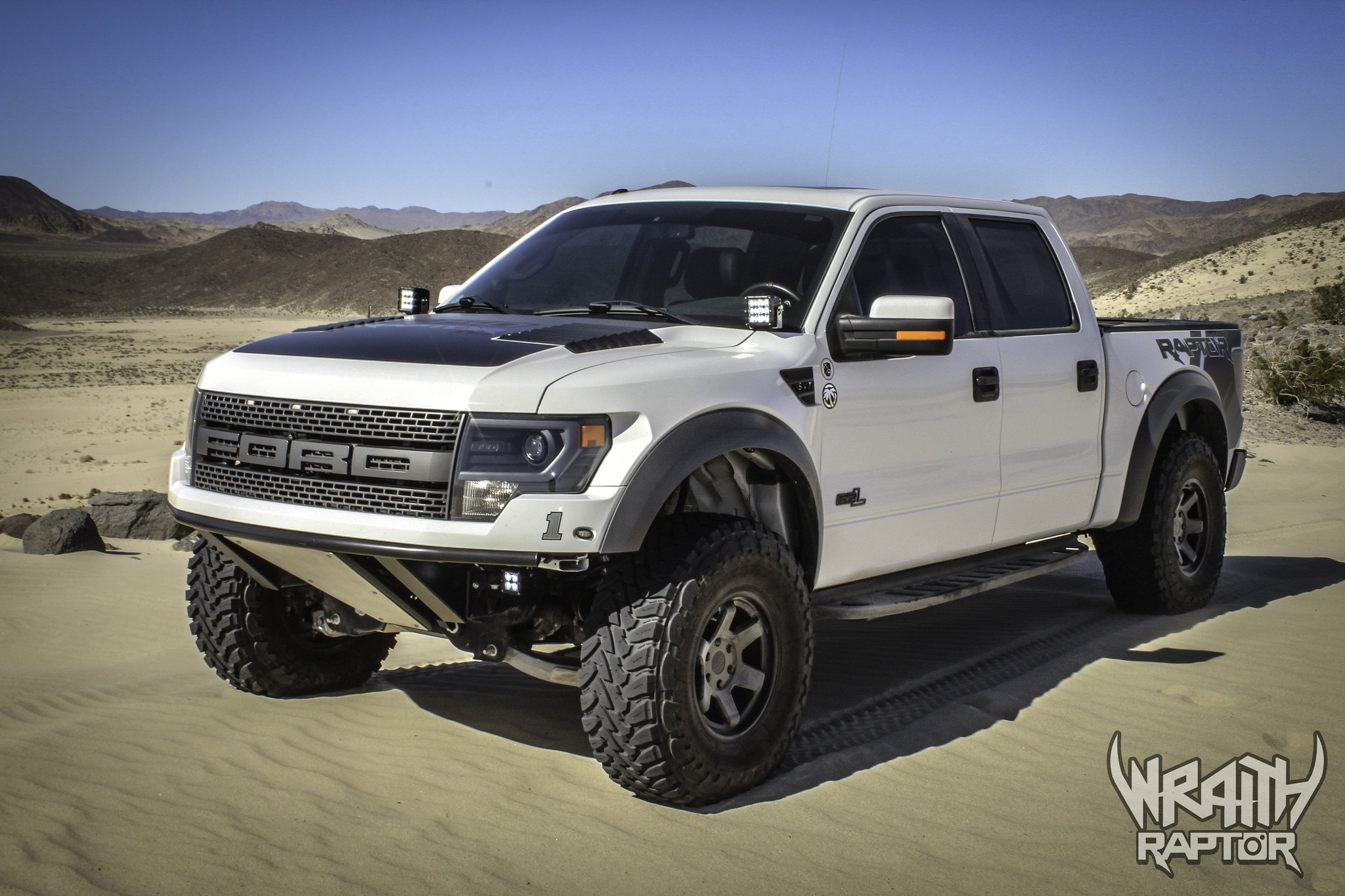 White Ford F-150 with Blacked Out Mesh Grille - Photo by Black Rhino Wheels